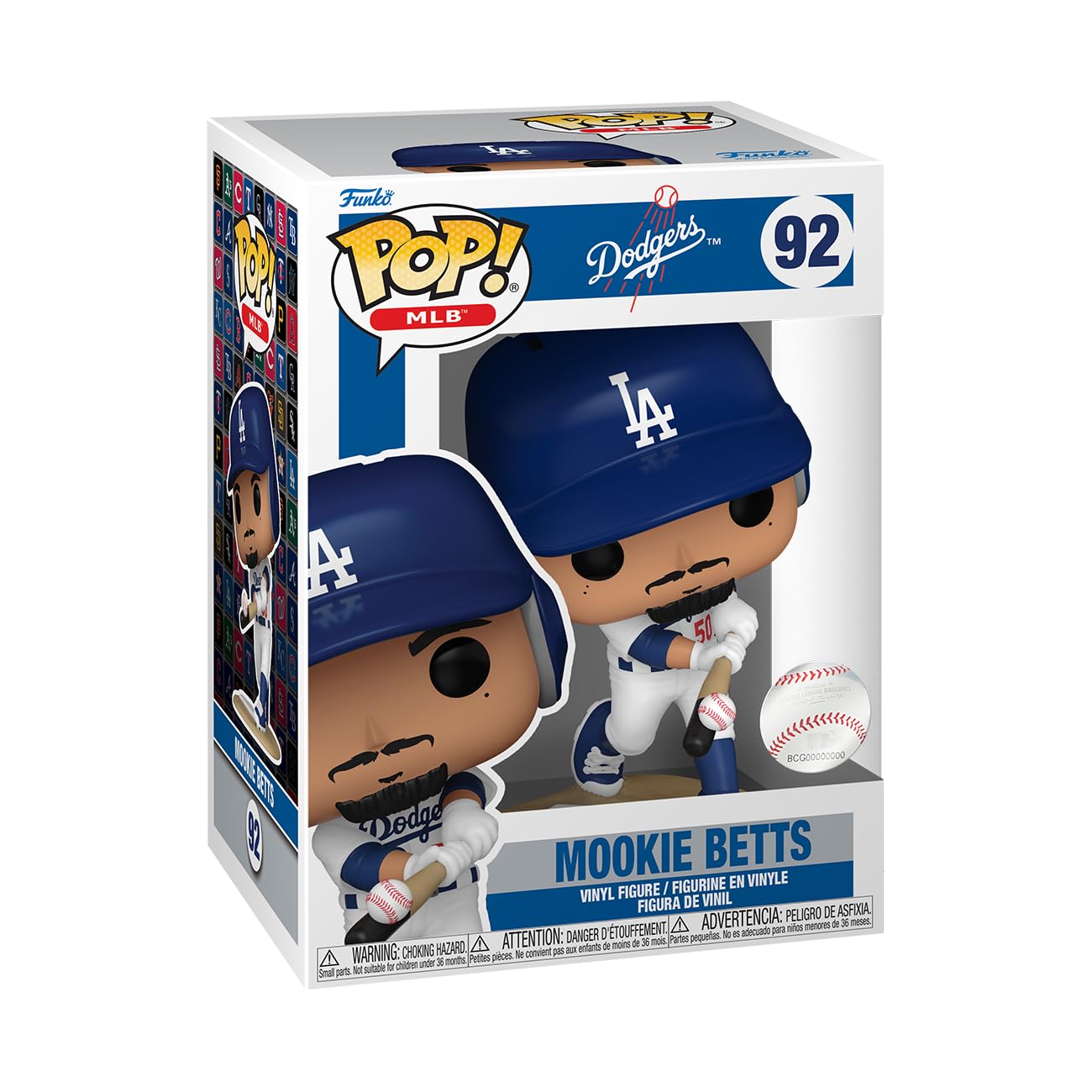 Foto 2 pulgar | Figura Funko Pop! Mlb: Dodgers - Mookie Betts 11,3 Cm - Venta Internacional.
