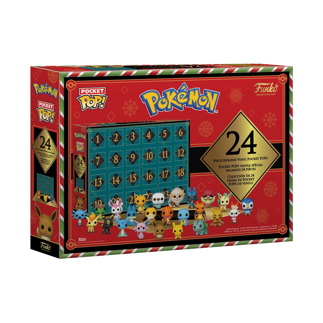 Foto 4 pulgar | Calendario De Adviento Funko Pop! ¡pokémon Con 24 Pocket Pop! ¿figuras - Venta Internacional.