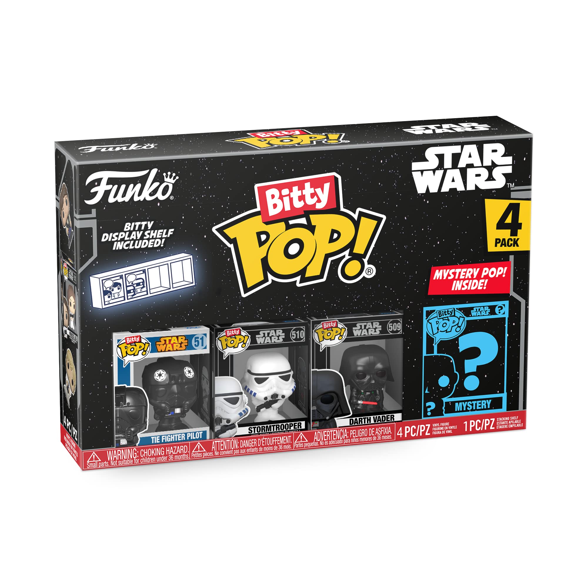 Foto 1 | Figuras Bitty Pop Funko Star Wars De Darth Vader, Paquete De 4 Unidades - Venta Internacional.
