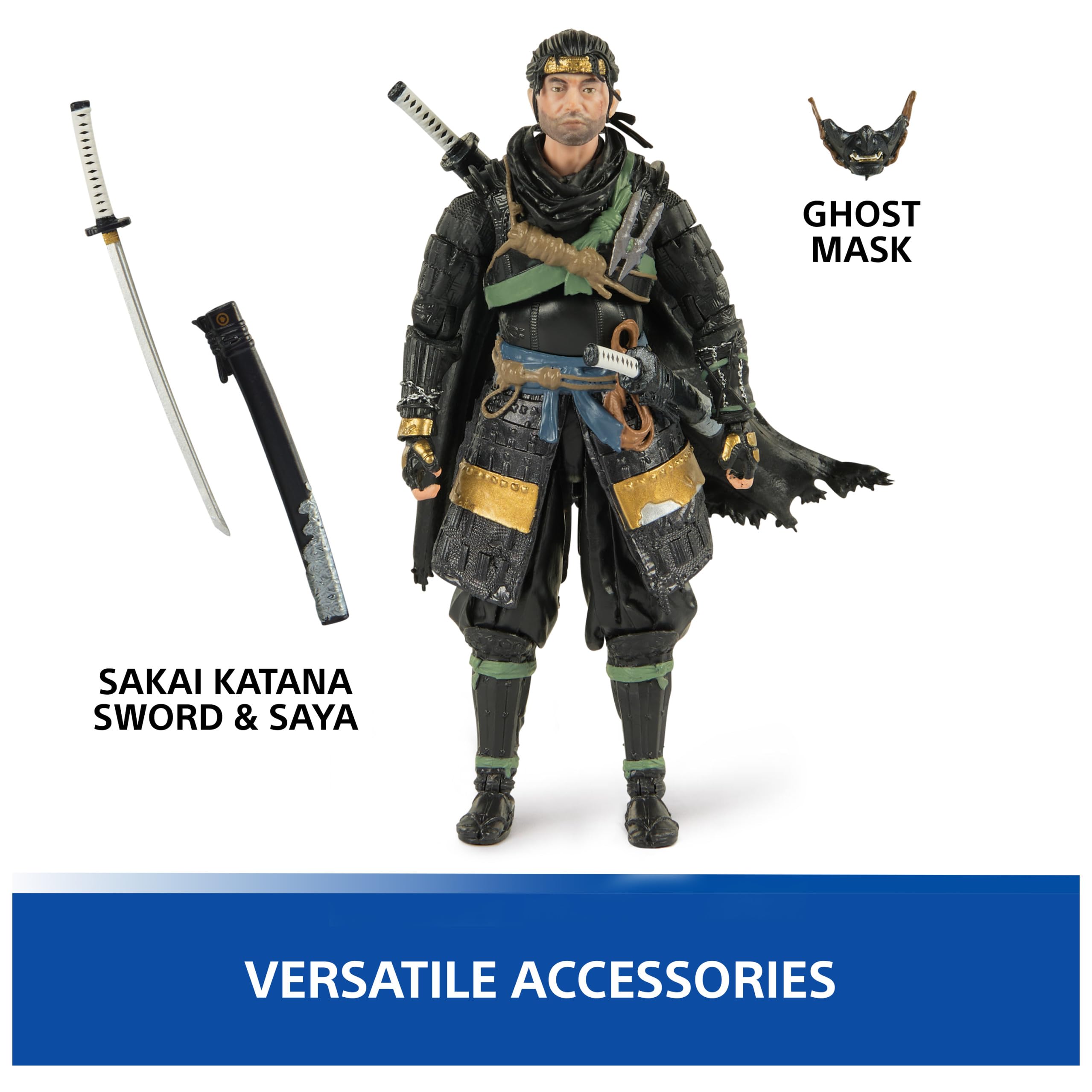 Foto 7 pulgar | Figura De Acción Playstation Ghost Of Tsushima Jin Sakai 6'' - Venta Internacional.