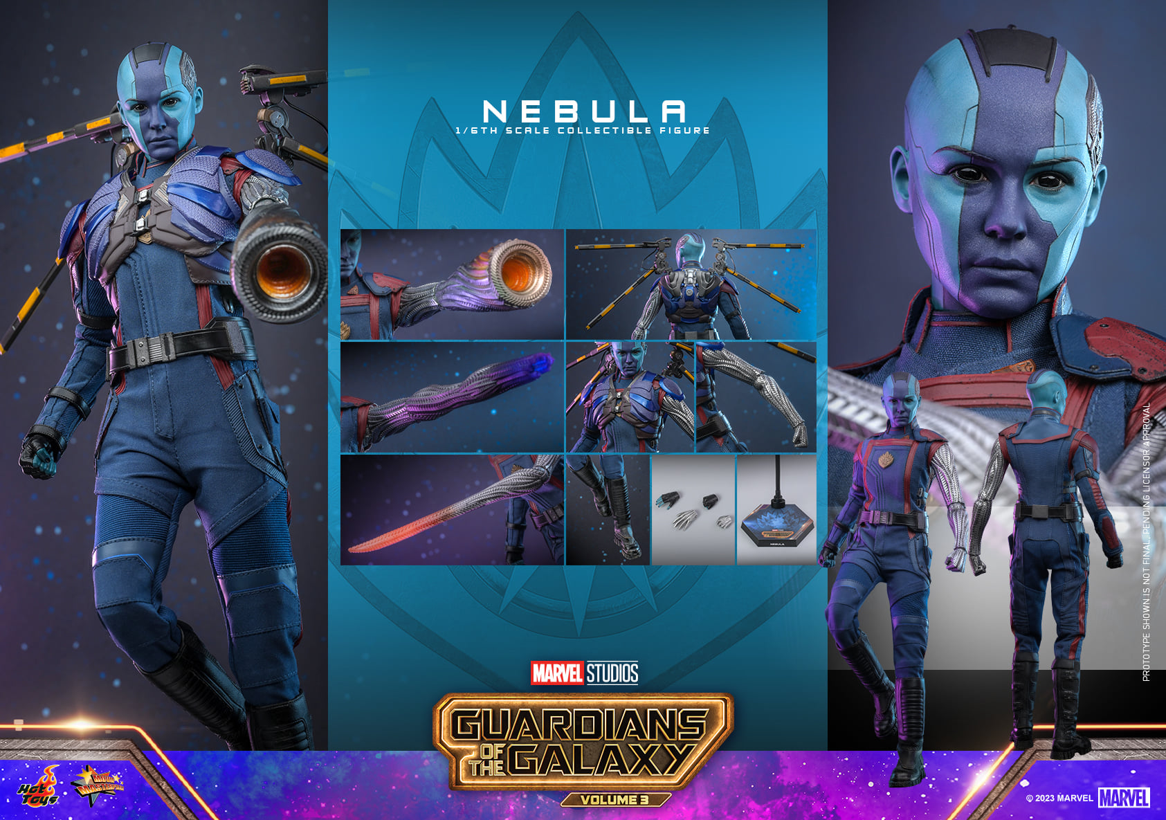 Foto 3 pulgar | Nebula 1/6 Guardians Of The Galaxy Vol.3 Hot Toys