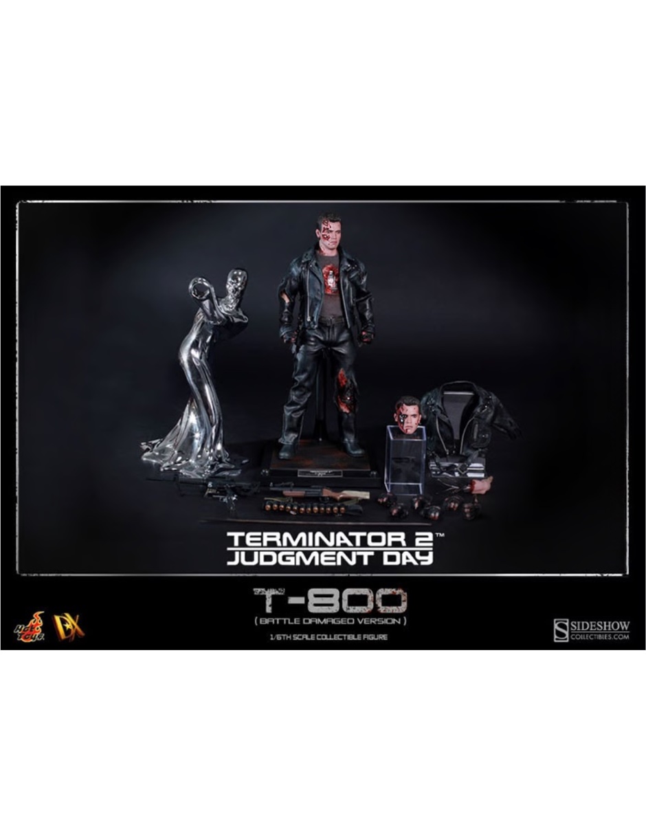 Foto 3 pulgar | T-800 Battle Damaged 1/6 Terminator Judgment Day Hot Toys