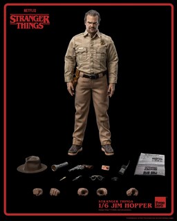 Foto 2 | Jim Hopper Temporada 1 1/6 Stranger Things Threezero