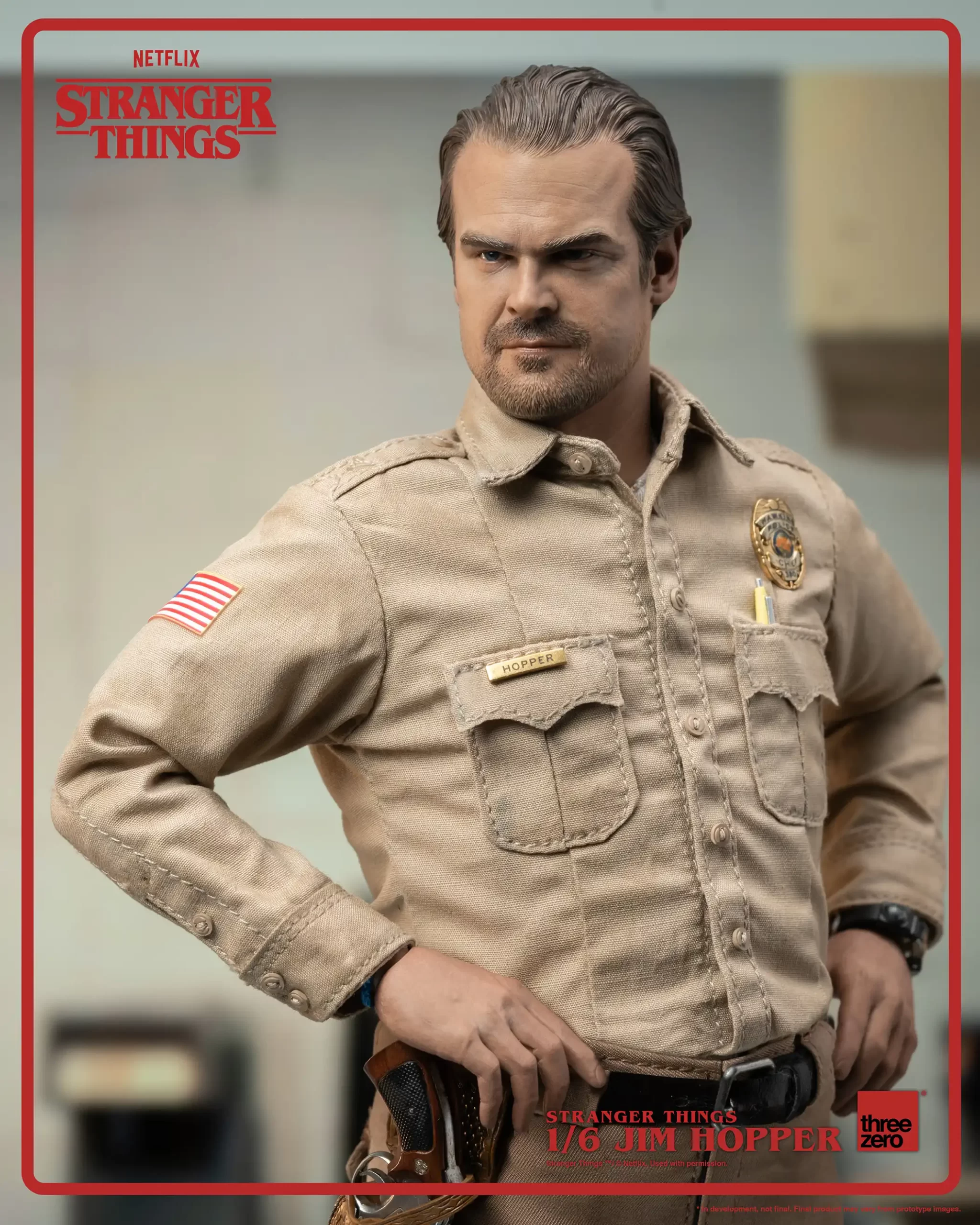 Foto 6 pulgar | Jim Hopper Temporada 1 1/6 Stranger Things Threezero