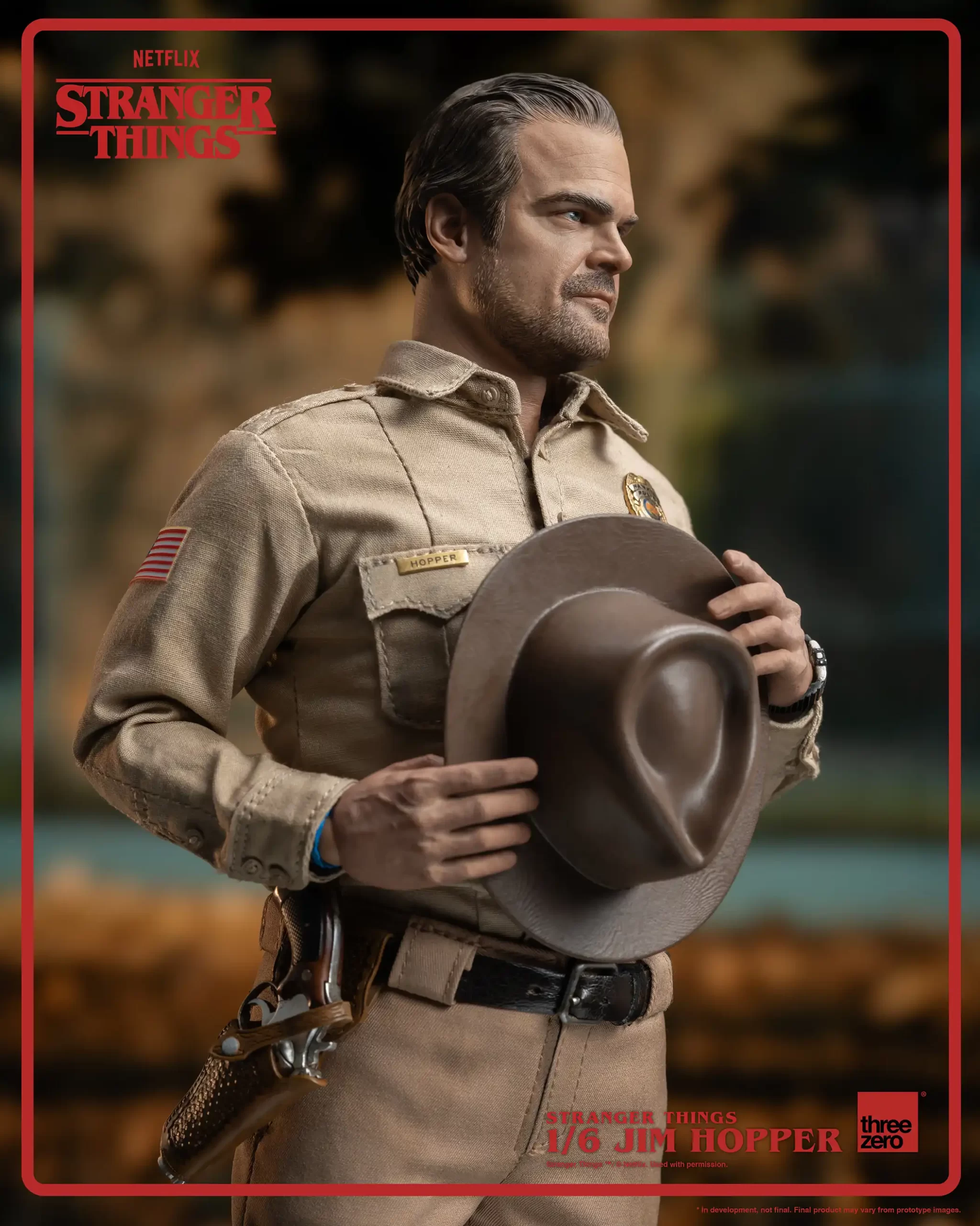 Foto 7 pulgar | Jim Hopper Temporada 1 1/6 Stranger Things Threezero
