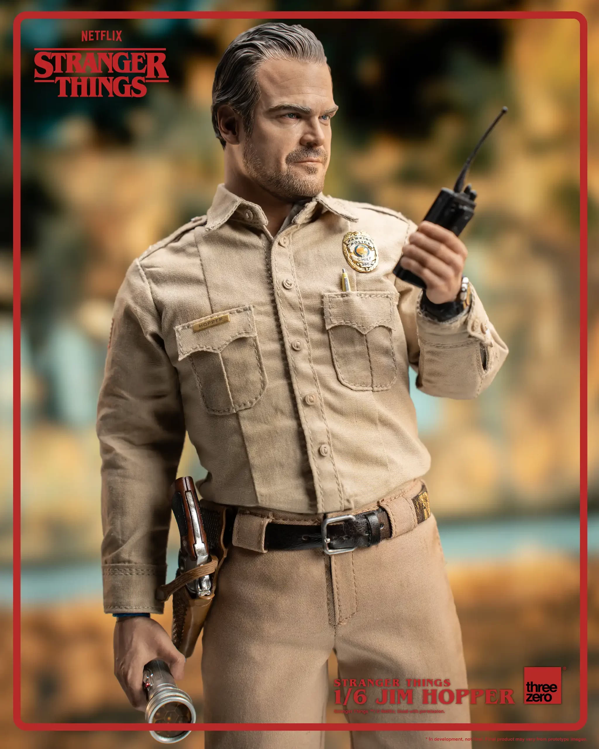 Foto 9 pulgar | Jim Hopper Temporada 1 1/6 Stranger Things Threezero