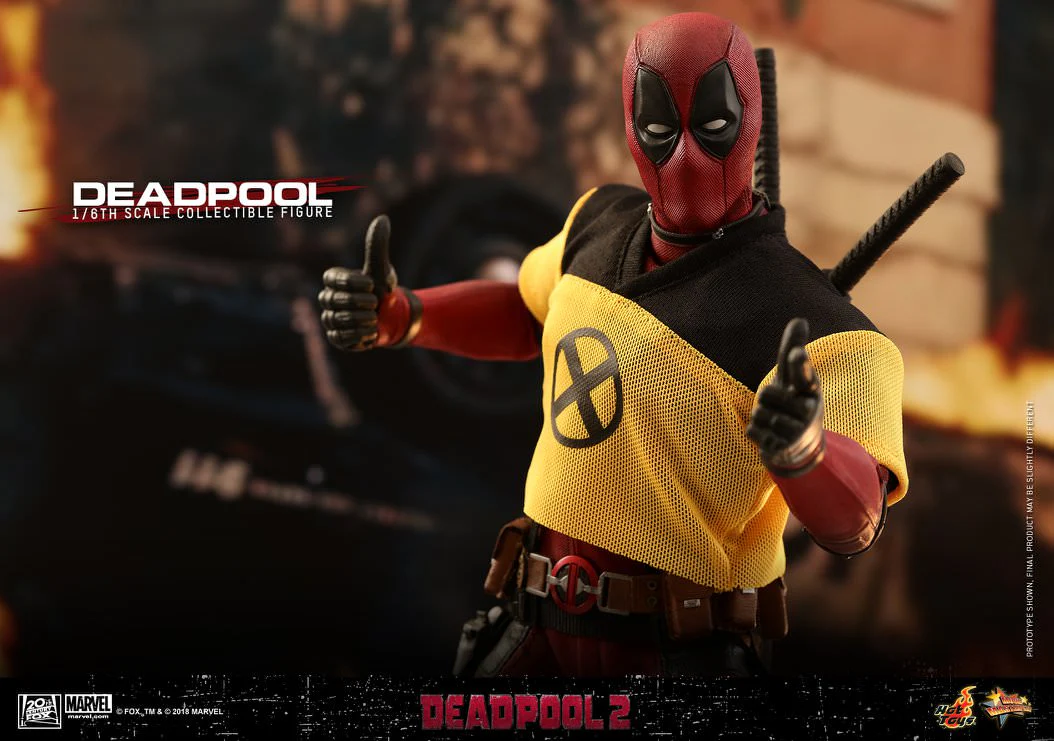 Foto 4 pulgar | Deadpool 1/6 Marvel Deadpool 2 Hot Toys