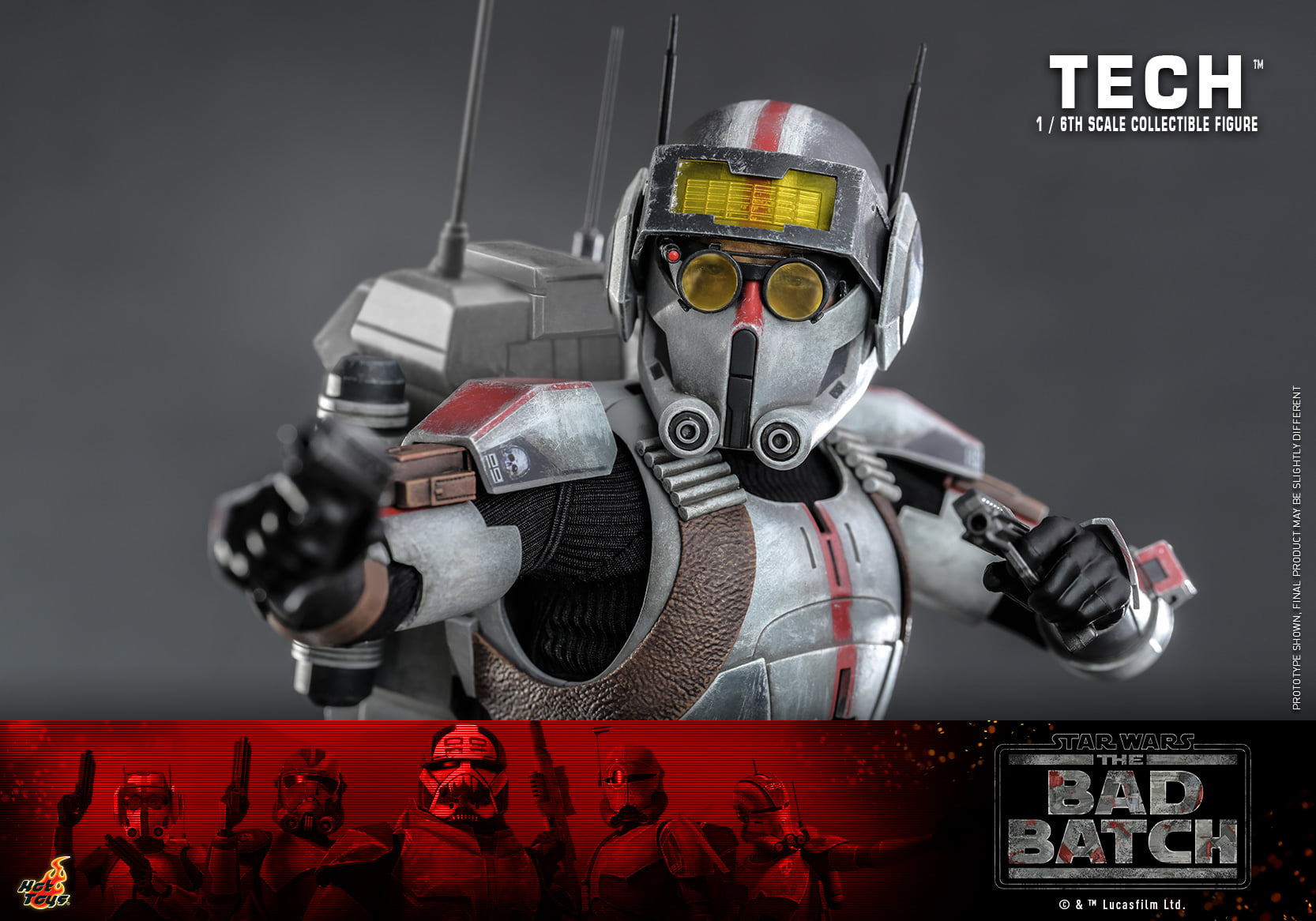 Foto 4 pulgar | Tech 1/6 Star Wars The Bad Batch Hot Toys