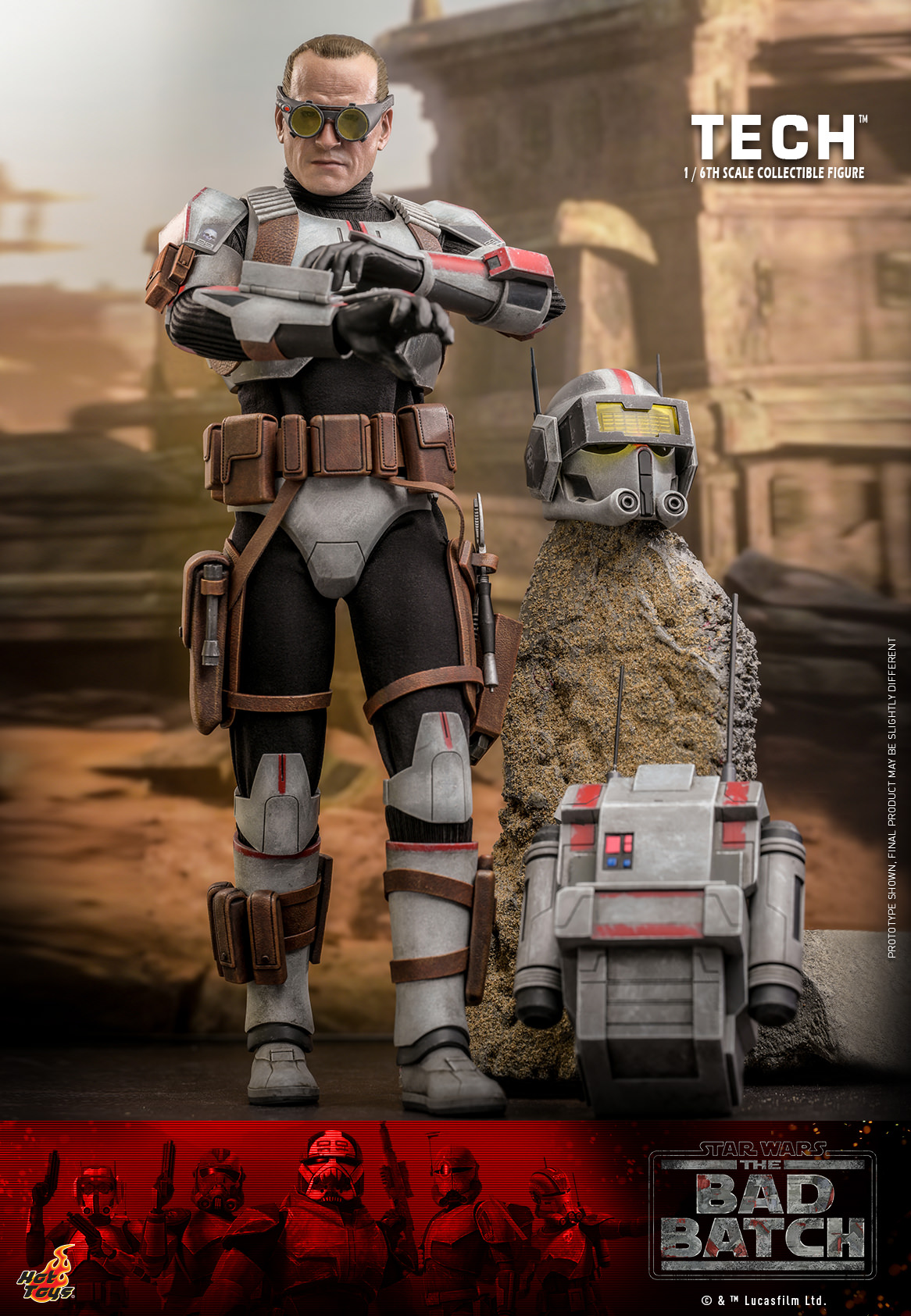 Foto 7 pulgar | Tech 1/6 Star Wars The Bad Batch Hot Toys