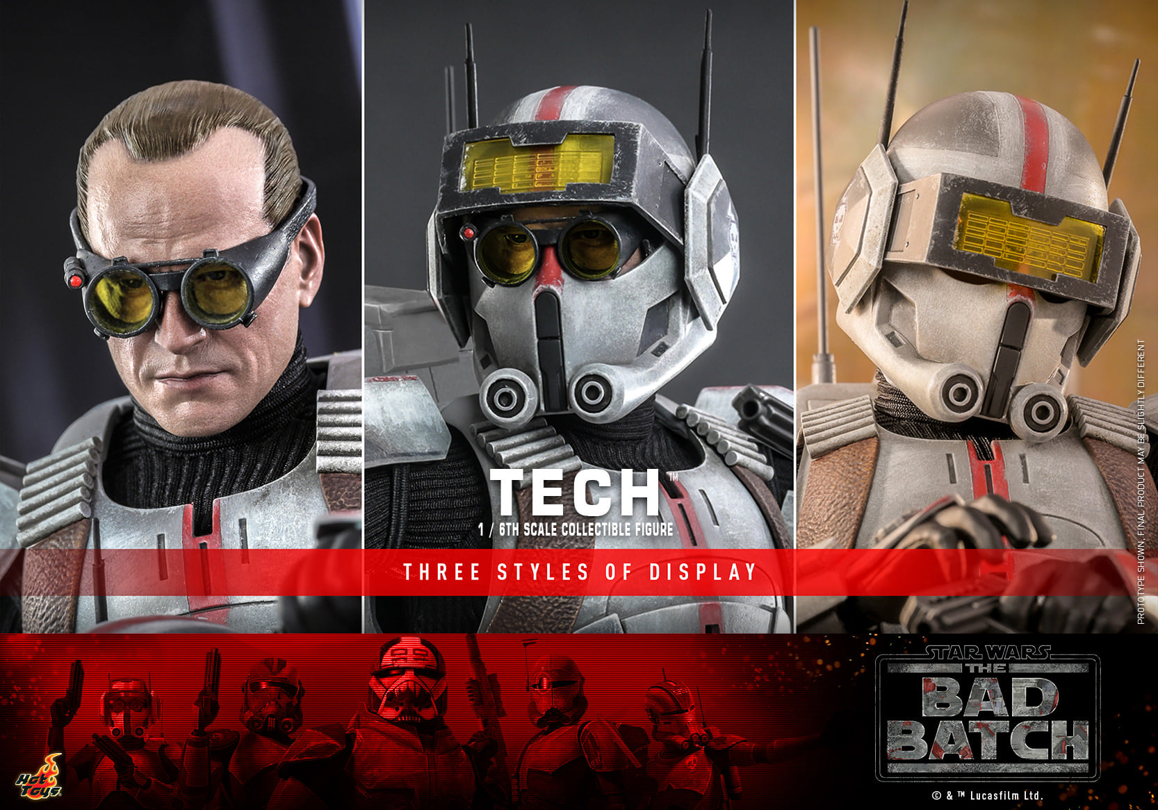 Foto 8 pulgar | Tech 1/6 Star Wars The Bad Batch Hot Toys