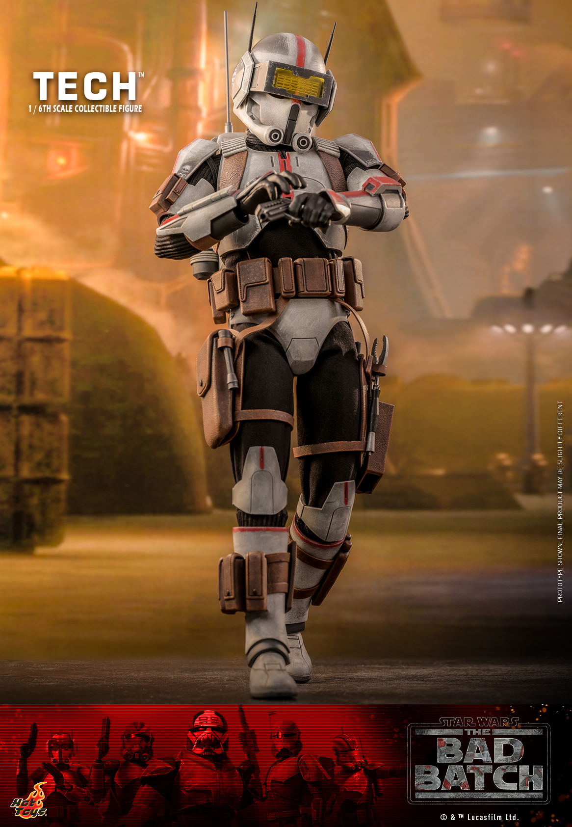 Foto 9 pulgar | Tech 1/6 Star Wars The Bad Batch Hot Toys