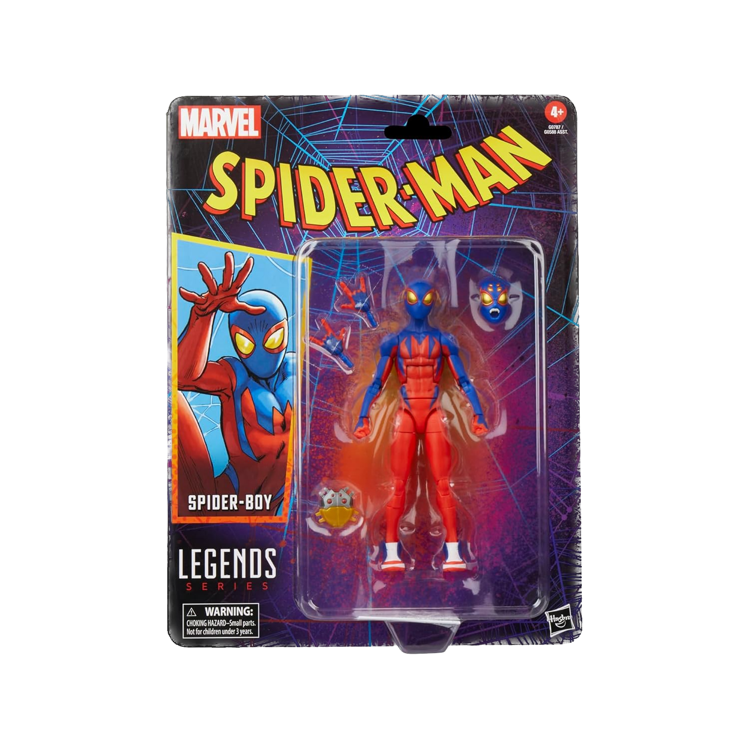 Foto 4 pulgar | Marvel Legends Spider-boy Retro Hasbro The Amazing Spider-man