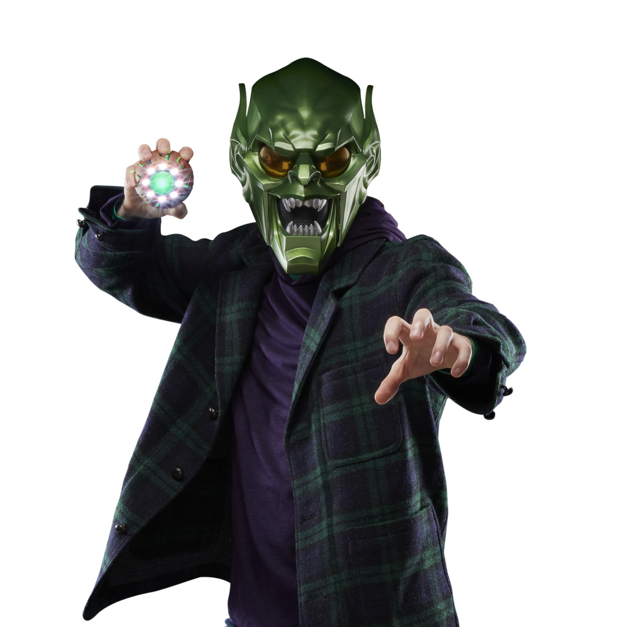 Foto 8 pulgar | Casco De Rol Marvel Legends Green Goblin Spider-man - Venta Internacional.