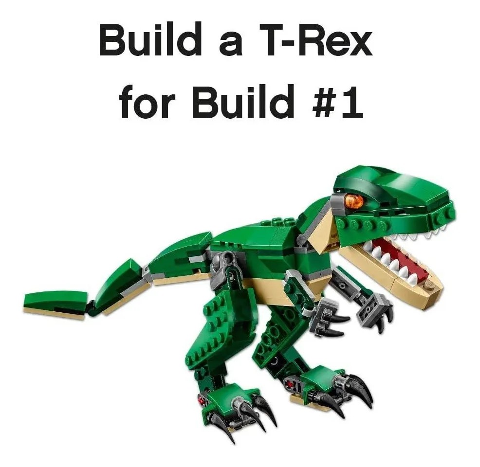 Foto 2 | Kit Creator 3 En 1 Lab.G Grandes Dinosaurios 31058 174 Piezas Verde
