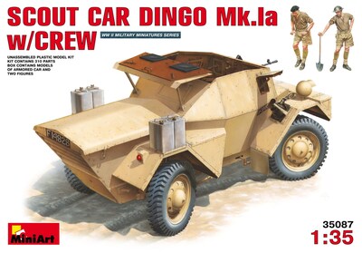 Foto 1 | Maqueta De Plástico Miniart Scout Car Dingo Mk 1a Con Tripulación 1:35 - Venta Internacional.