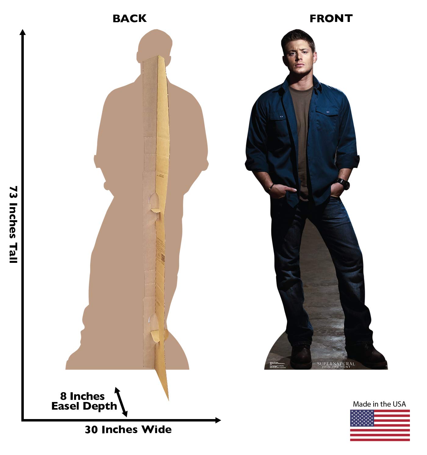Foto 3 pulgar | Personas De Cartón Recortadas De Cartón Vertical Dean Winchester - Venta Internacional.