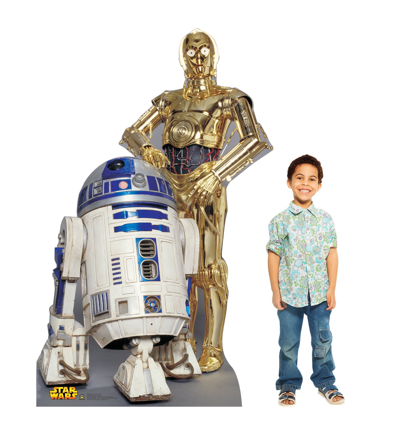 Foto 3 | Personas R2-d2 Y C-3po Con Recorte De Cartón - Venta Internacional.