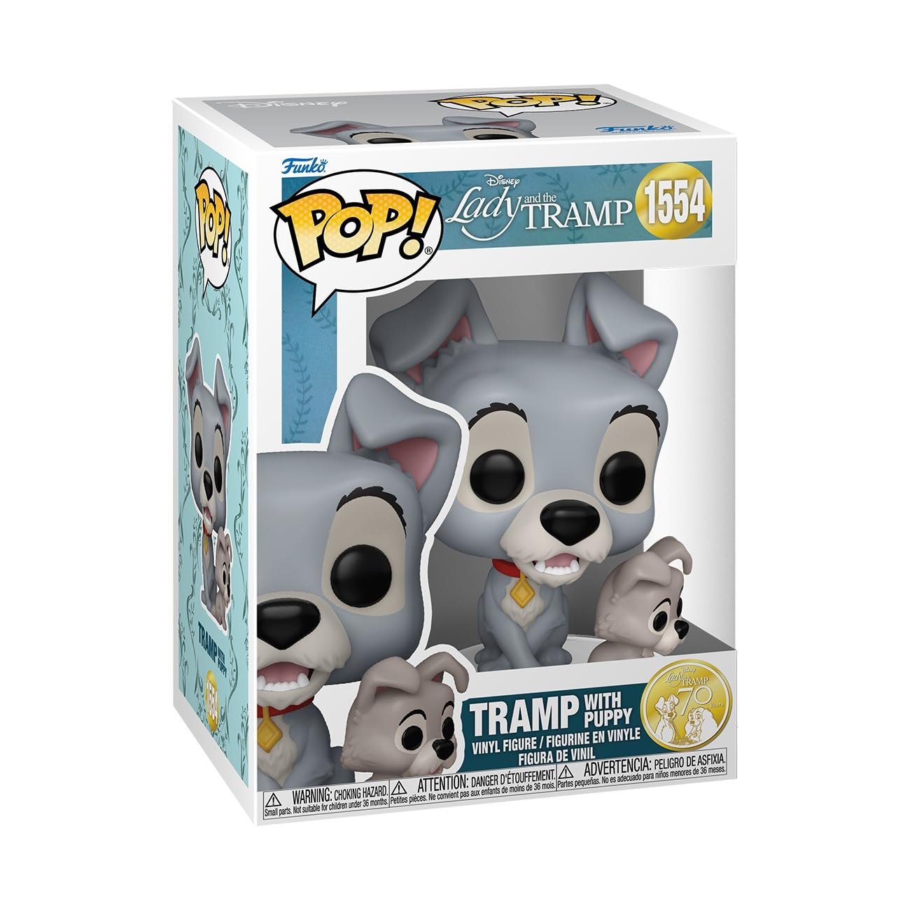 Foto 2 pulgar | Figura De Vinilo Funko Pop! La Dama De Disney Y El Vagabundo Vagabundo Con Cachorro - Venta Internacional.