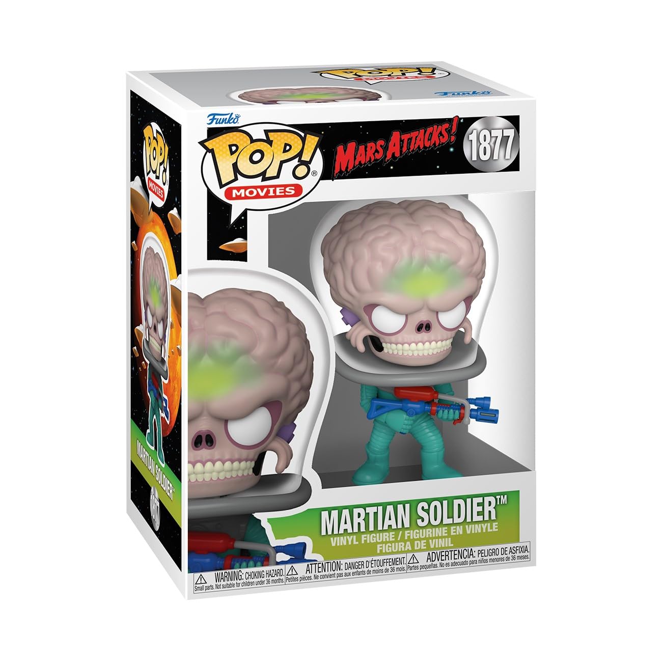 Foto 2 pulgar | Figura De Vinilo Funko Pop Movies Mars Attacks Martian Alien - Venta Internacional.