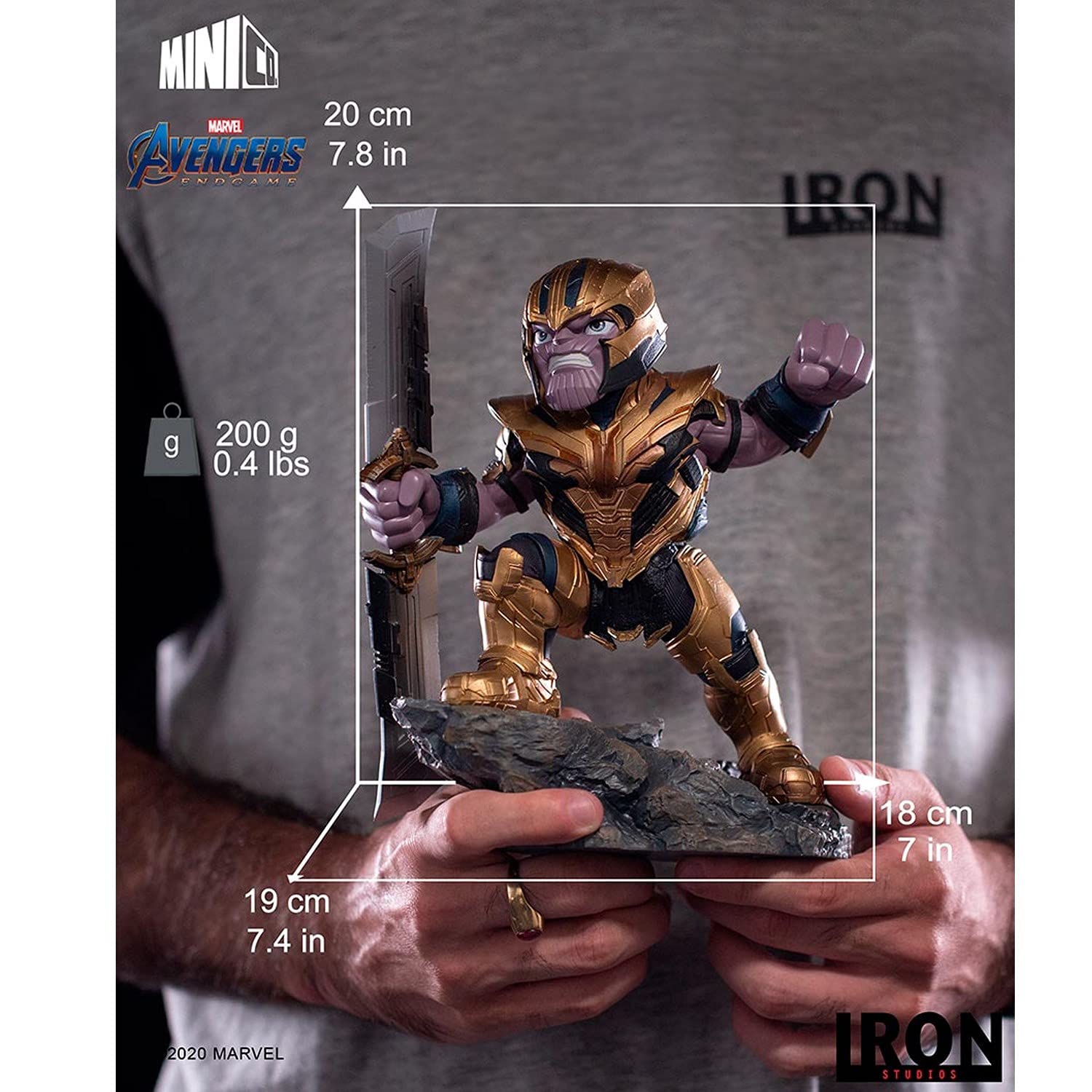 Foto 6 pulgar | Estatua De Vinilo De Iron Studios Minico Avengers Endgame Thanos - Venta Internacional.