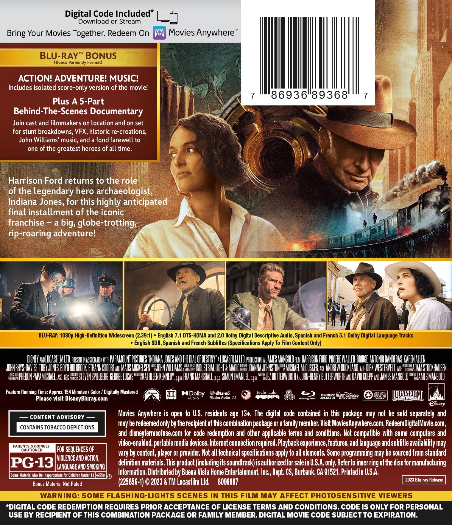 Foto 2 | Blu-ray Indiana Jones Y La Esfera De Destiny Disney - Venta Internacional.