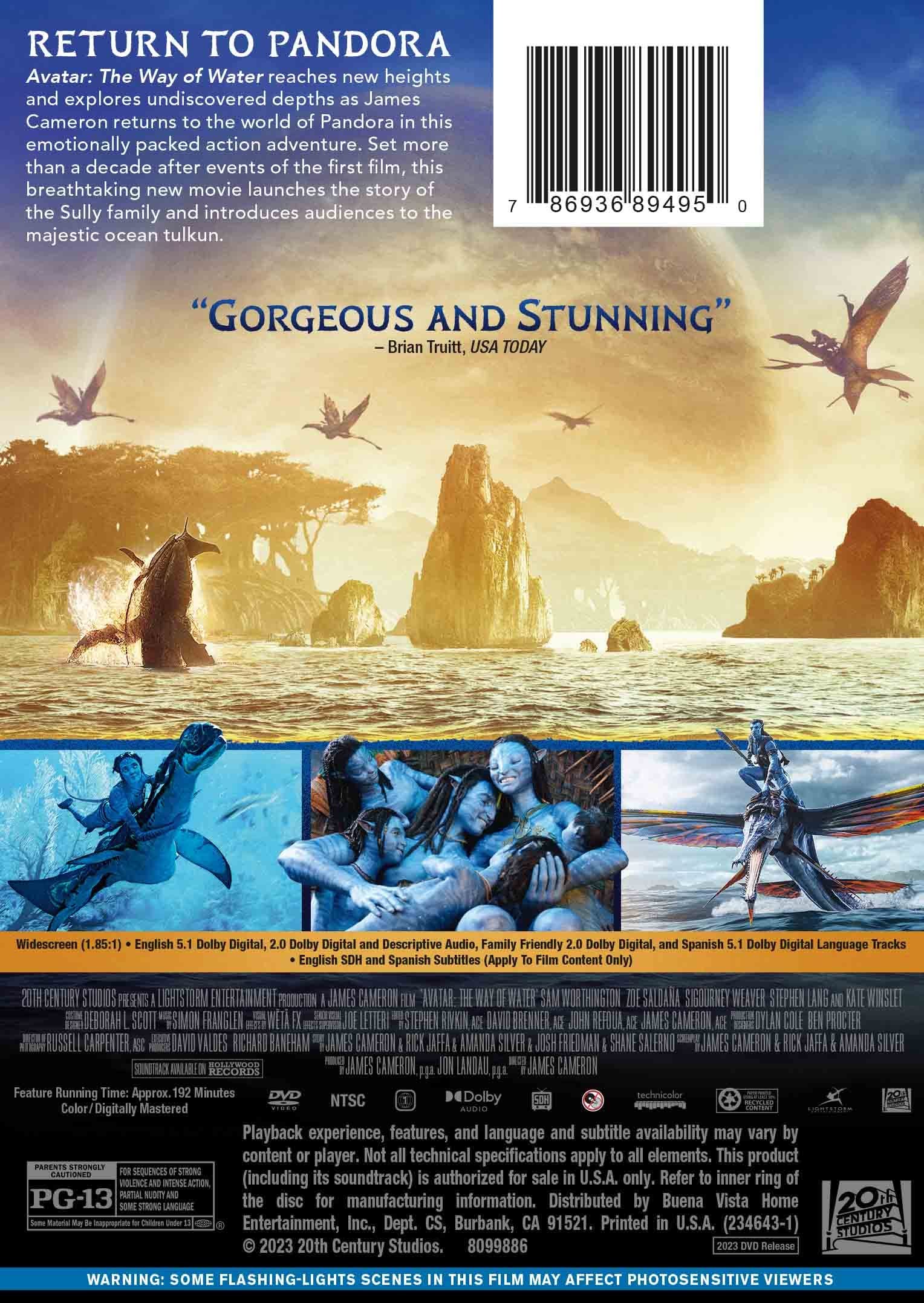 Foto 3 pulgar | Dvd Avatar: El Camino Del Agua - Venta Internacional.