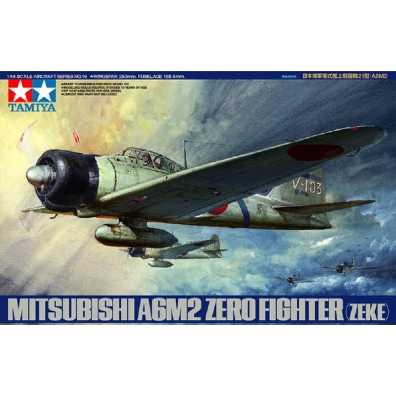 Foto 2 pulgar | Maqueta De Avión Tamiya Mitsubishi A6m2 Zero Fighter Escala 1/48 - Venta Internacional.