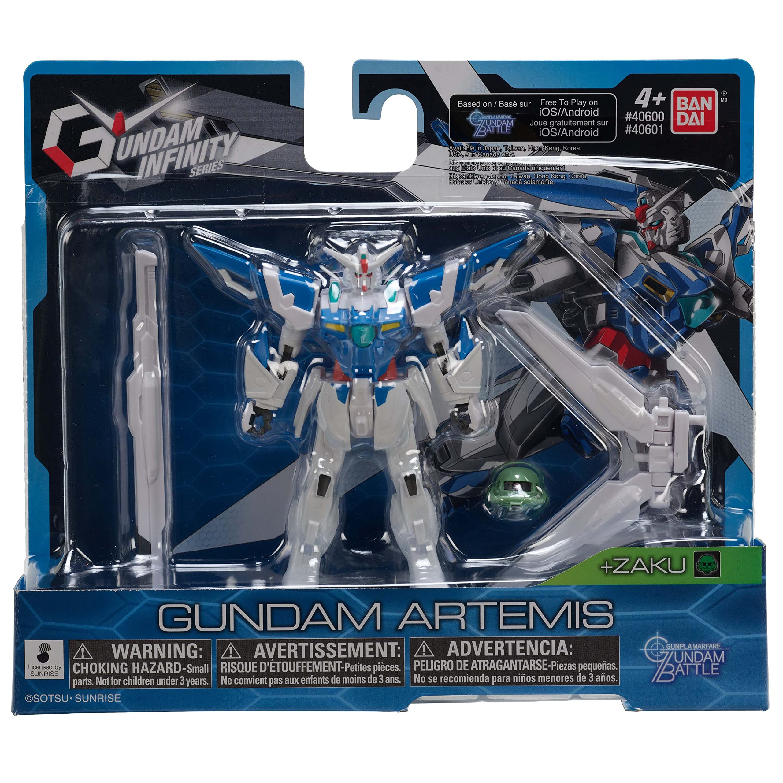 Foto 5 pulgar | Figura De Acción Bandai America Gundam Infinity 4.5 Gundam Artemis - Venta Internacional.