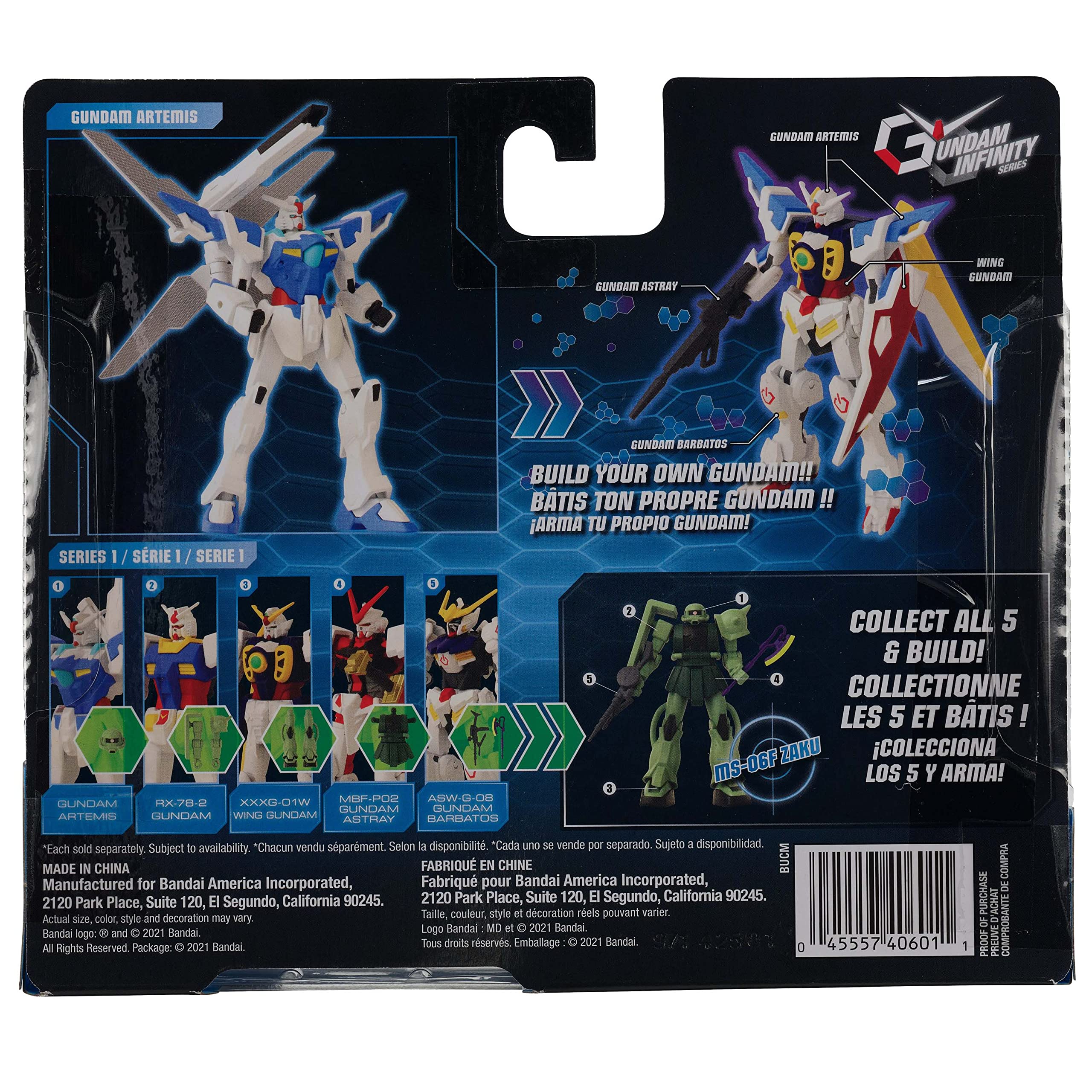 Foto 6 pulgar | Figura De Acción Bandai America Gundam Infinity 4.5 Gundam Artemis - Venta Internacional.