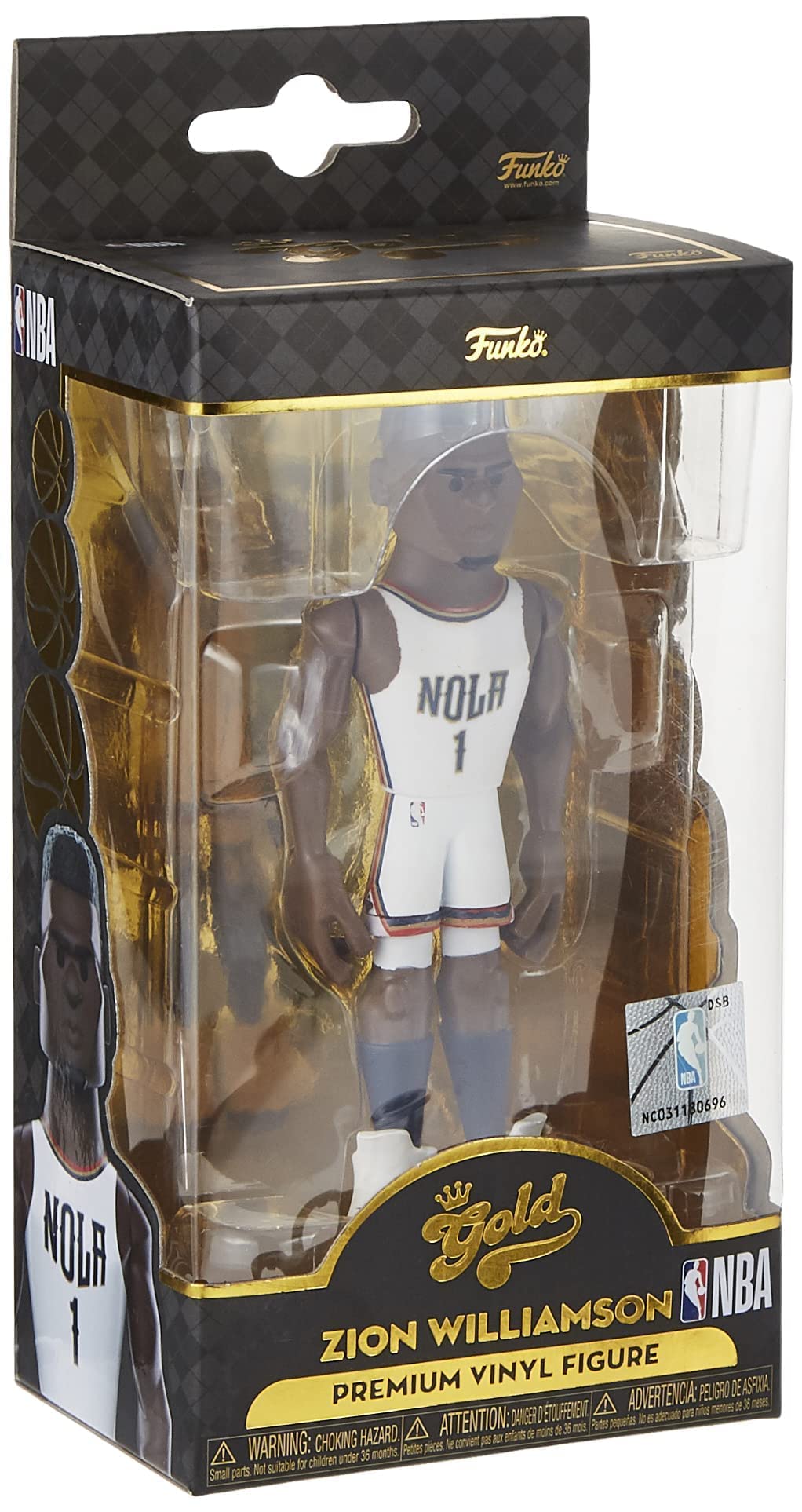 Foto 3 pulgar | Figura Funko Gold 5 Nba Pelicans Zion Williamson - Venta Internacional
