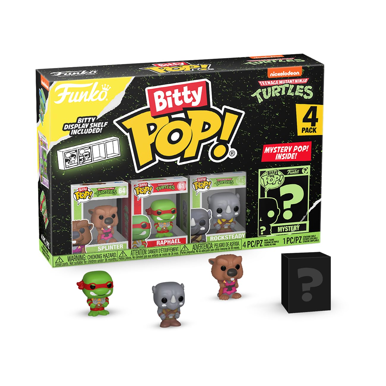 Foto 1 | Figura Funko Bitty Pop Teenage Mutant Ninja Turtles, Paquete De 4 - Venta Internacional.