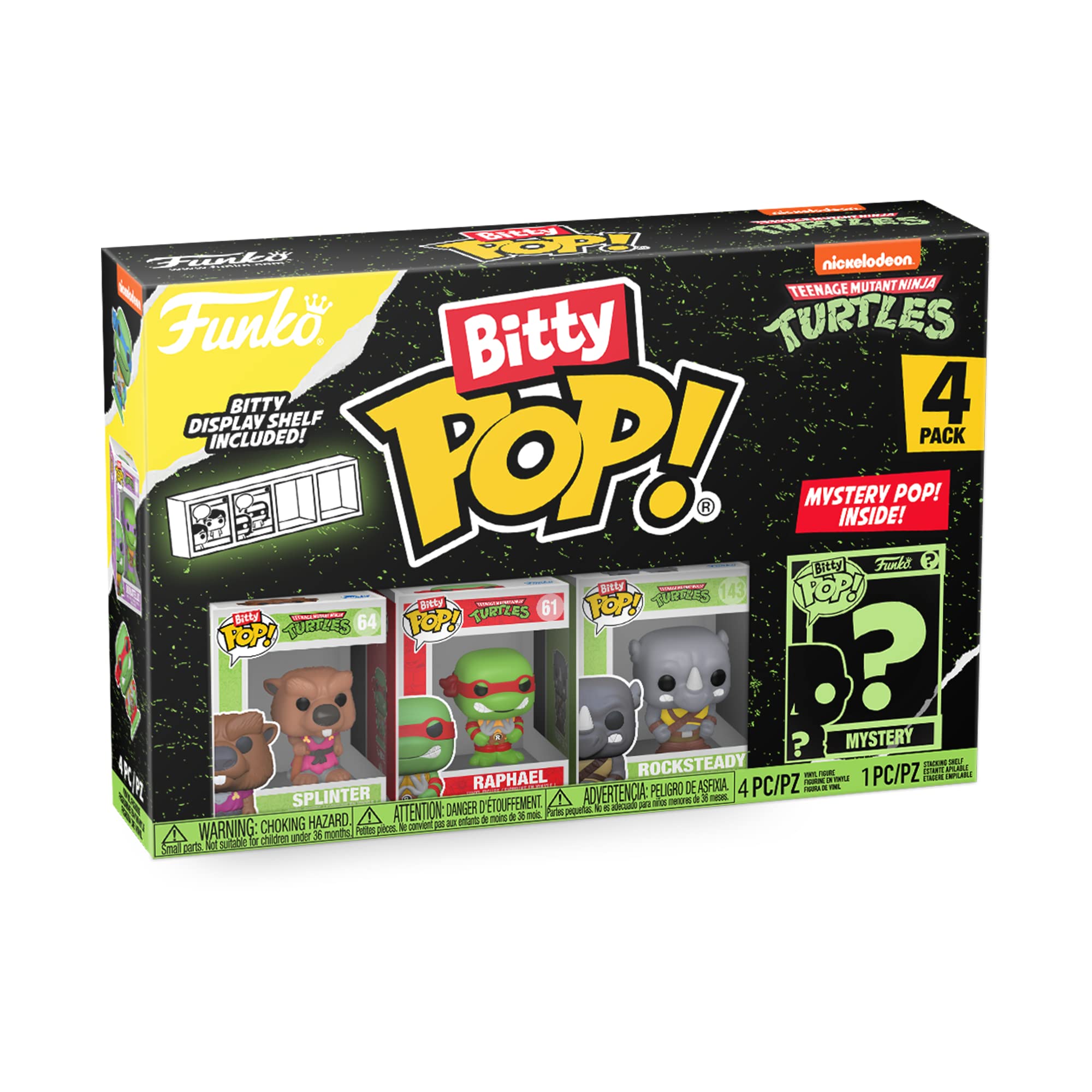 Foto 2 | Figura Funko Bitty Pop Teenage Mutant Ninja Turtles, Paquete De 4 - Venta Internacional.