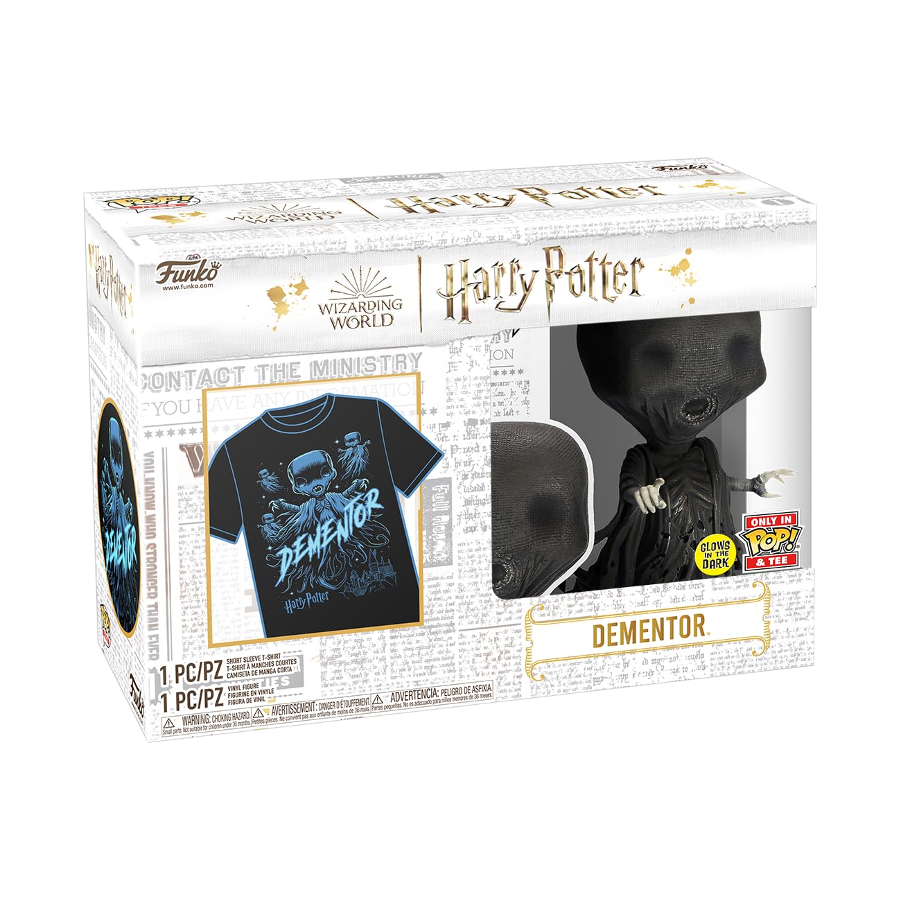 Foto 6 pulgar | ¡funko Pop! Y Conjunto De Camisetas Harry Potter Dementor M Con Pop! De 10 Cm - Venta Internacional.