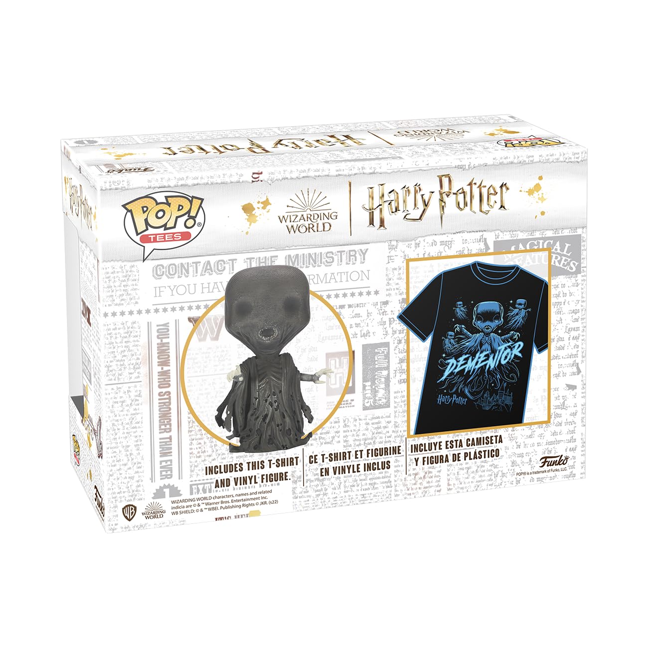 Foto 7 pulgar | ¡funko Pop! Y Conjunto De Camisetas Harry Potter Dementor M Con Pop! De 10 Cm - Venta Internacional.
