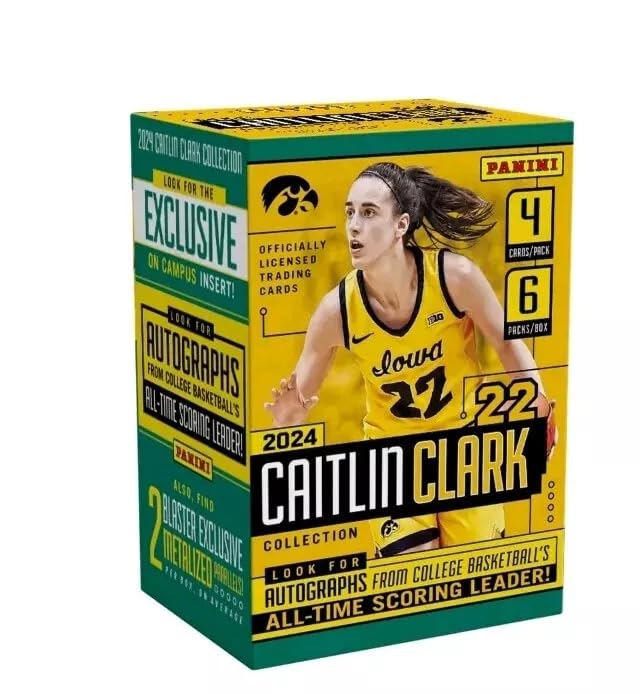Foto 2 pulgar | Caja De Cartas Coleccionables Panini America 2024 Caitlin Clark Blaster - Venta Internacional.