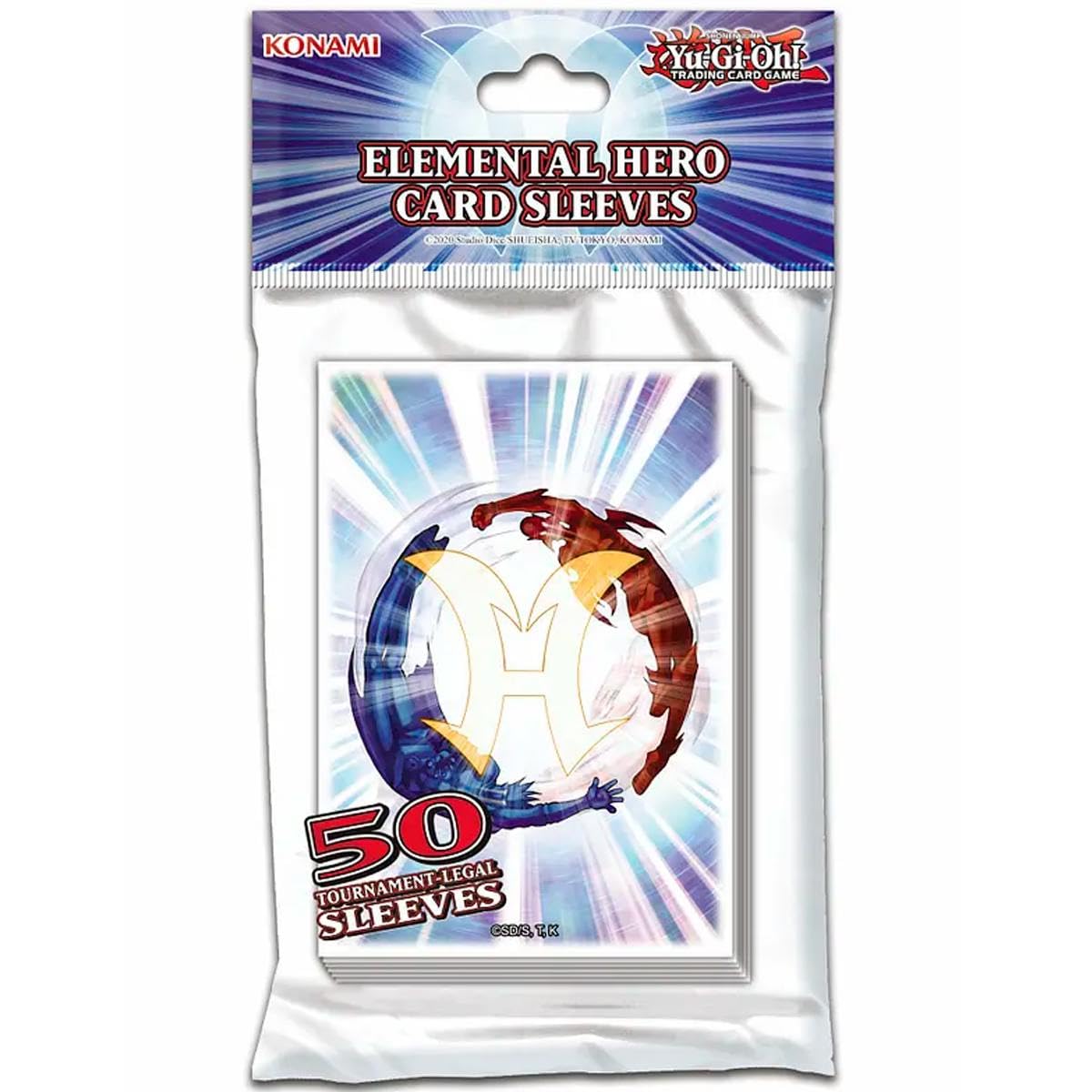 Foto 2 pulgar | Fundas Para Tarjetas Konami Yu-gi-oh! Elemental Hero (paquete De 50) - Venta Internacional.