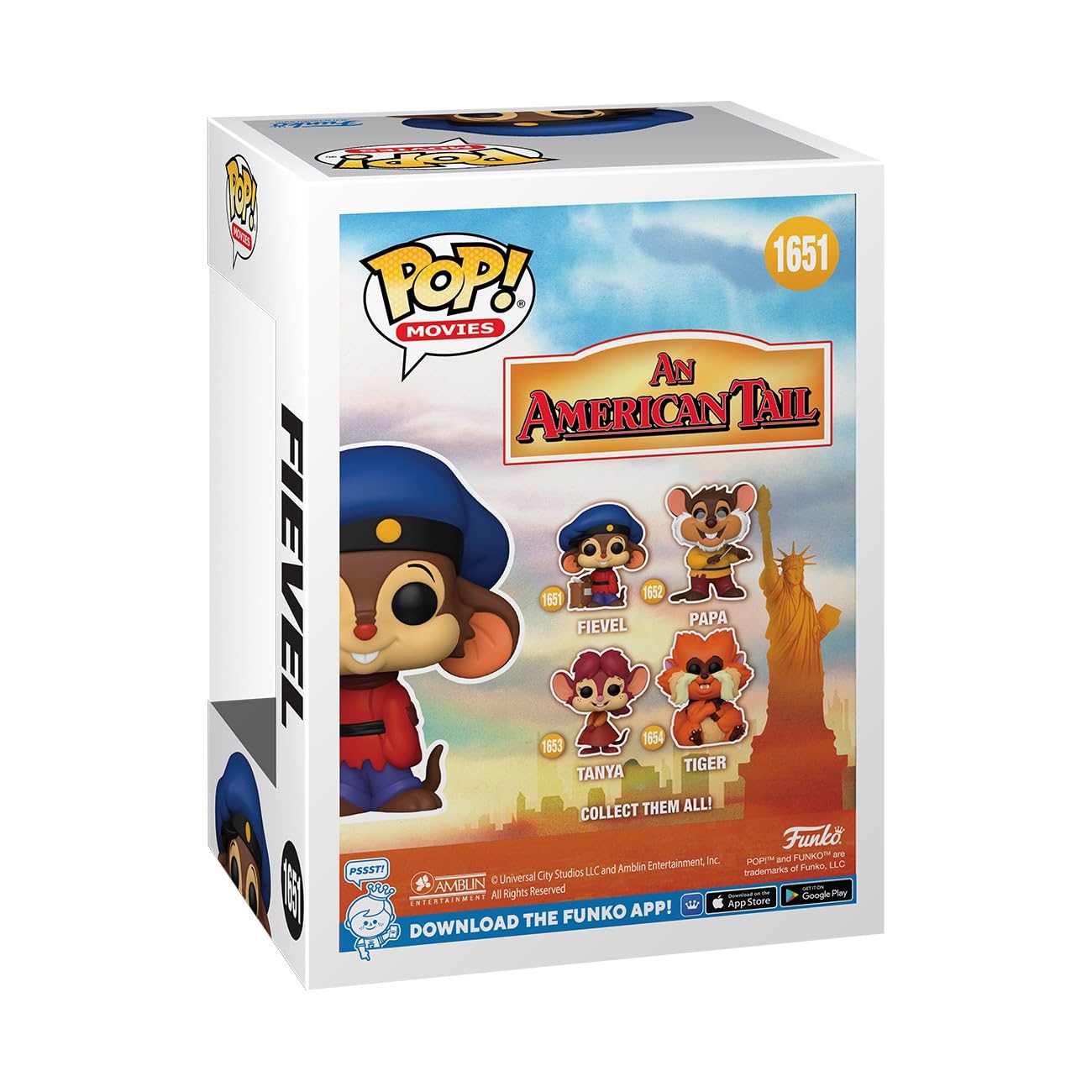 Foto 3 | Figura De Acción Funko Pop! Películas American Tail Fievel 9 Cm - Venta Internacional.
