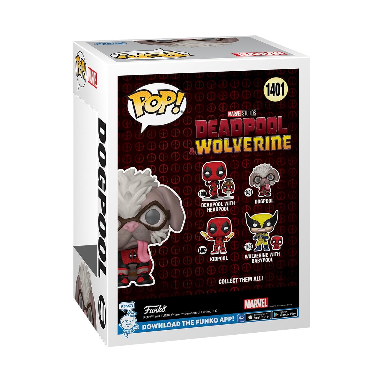 Foto 4 pulgar | Figura De Vinilo Coleccionable Funko Pop! Marvel: Deadpool Y Wolverine Dogpool - Venta Internacional.