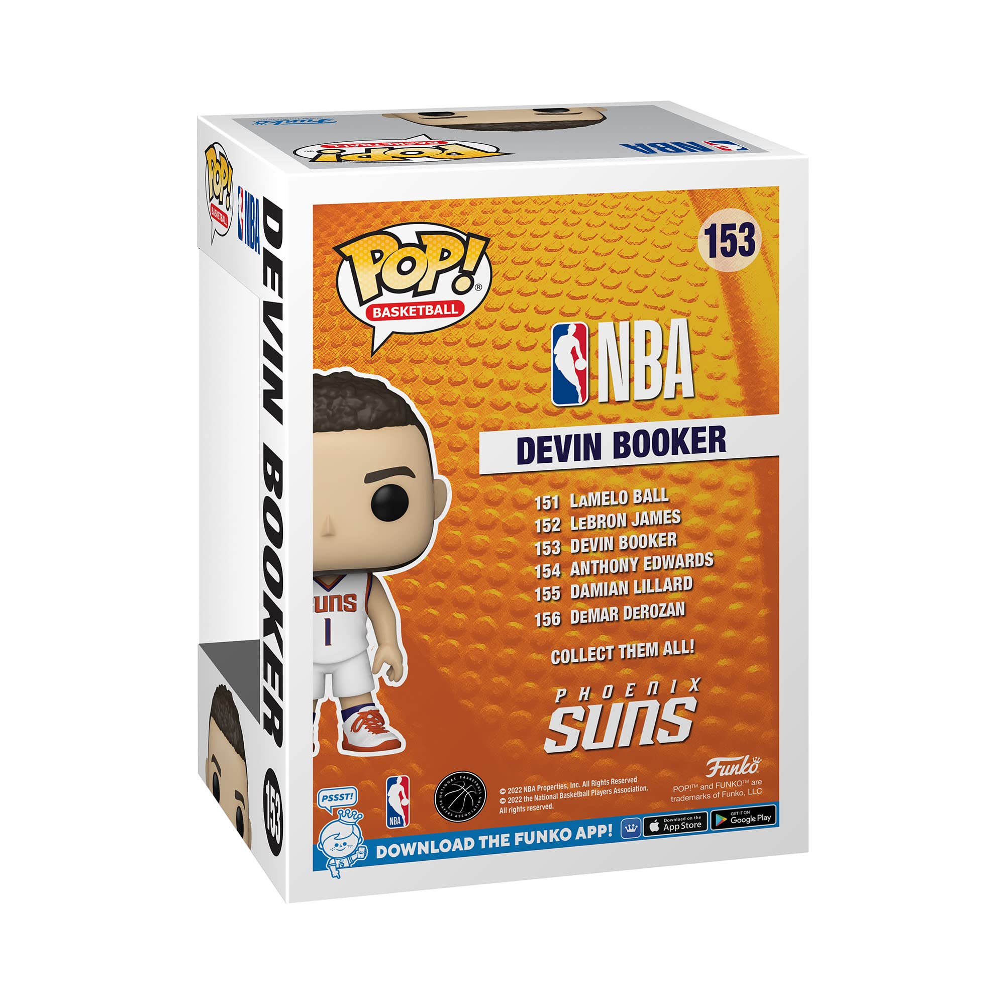 Foto 5 pulgar | ¡funko Pop! Figura De Vinilo De Devin Booker De Los Phoenix Suns De La Nba, 10 Cm - Venta Internacional.