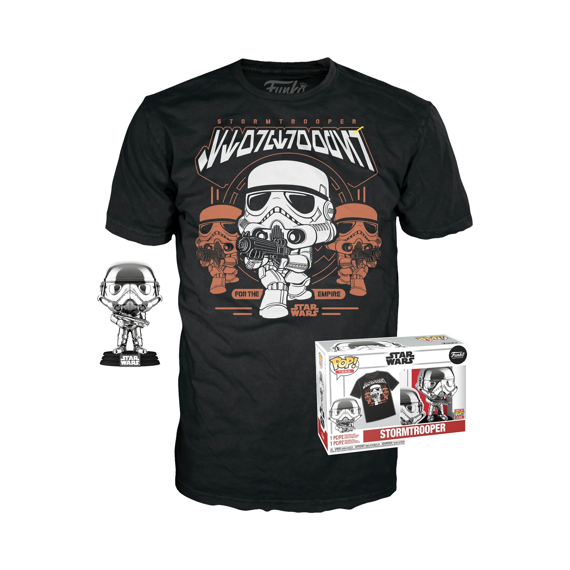 Foto 1 | ¡funko Pop! & Tee Star Wars Stormtrooper Xl +4.75 Pulgadas - Venta Internacional.