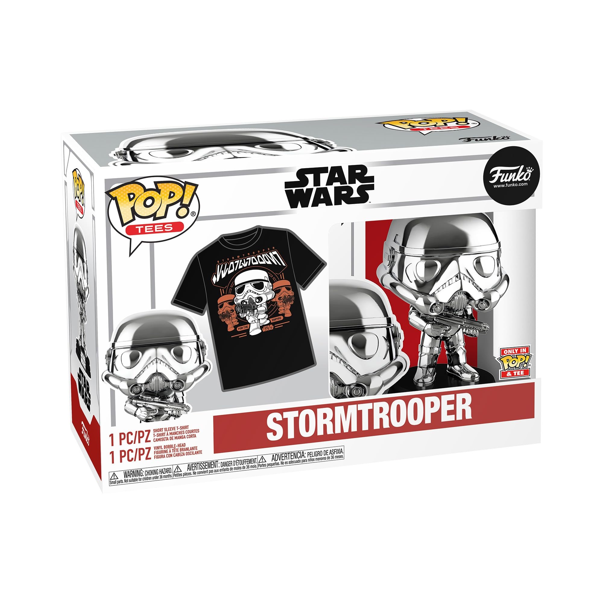 Foto 2 | ¡funko Pop! & Tee Star Wars Stormtrooper Xl +4.75 Pulgadas - Venta Internacional.