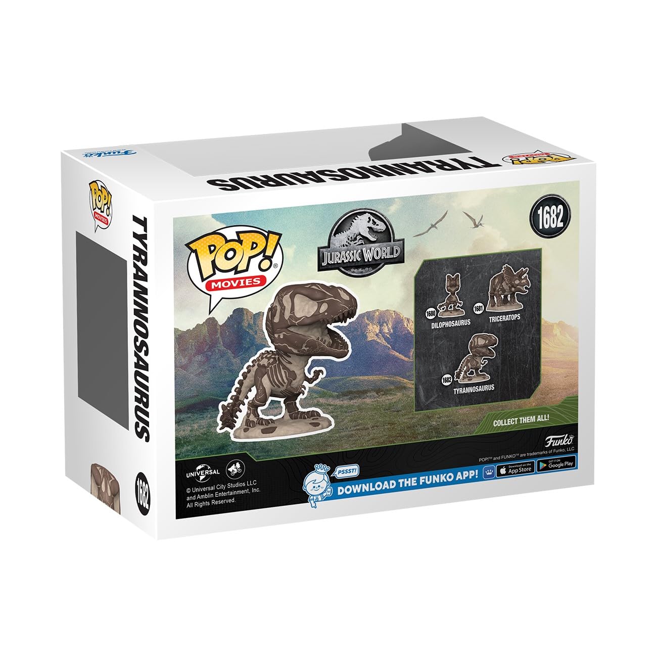 Foto 3 | ¡funko Pop! Películas: Parque Jurásico: Tiranosaurio Fósil, 10 Cm - Venta Internacional.