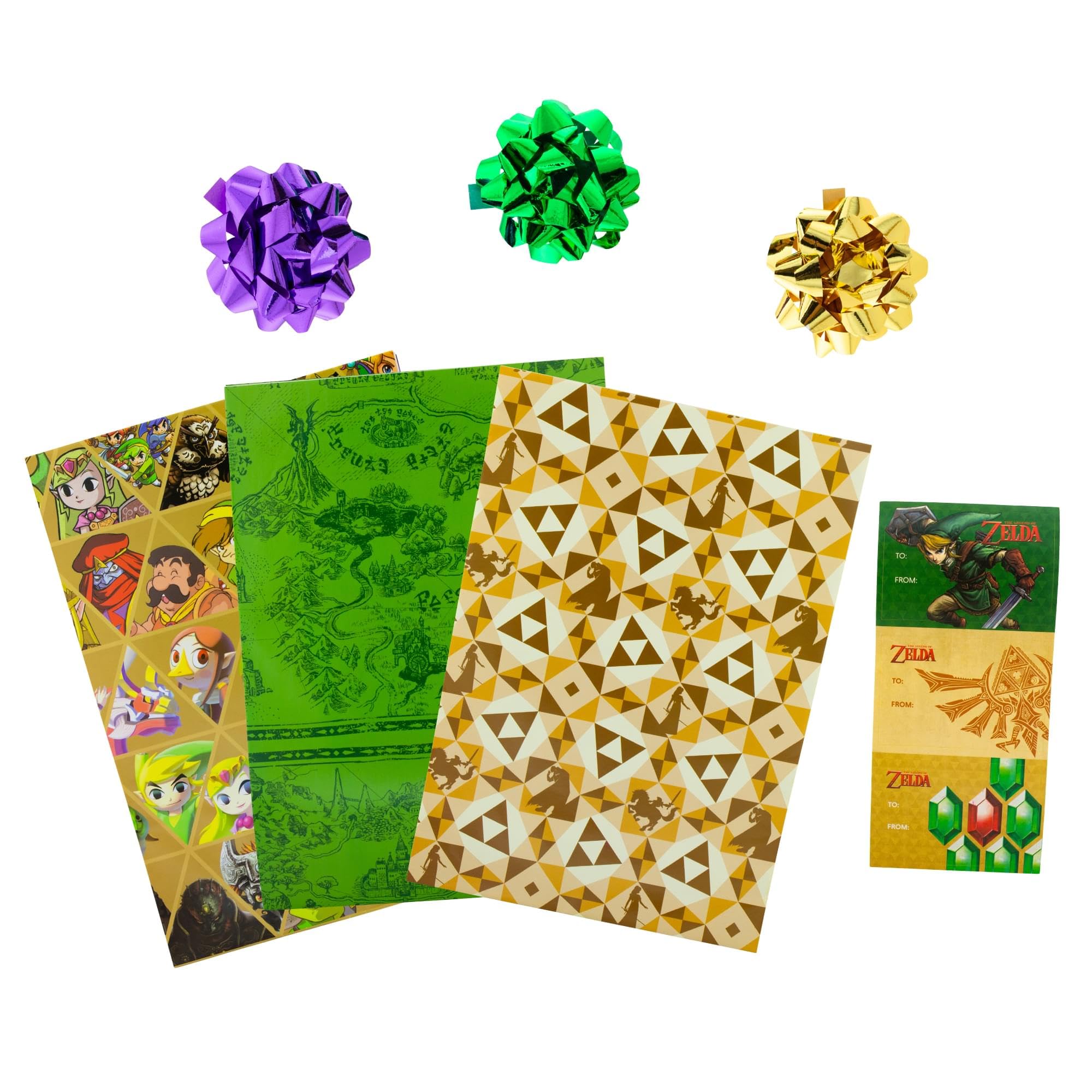 Foto 1 | Kit De Papel De Regalo Nintendo The Legend Of Zelda, 9 Piezas - Venta Internacional.