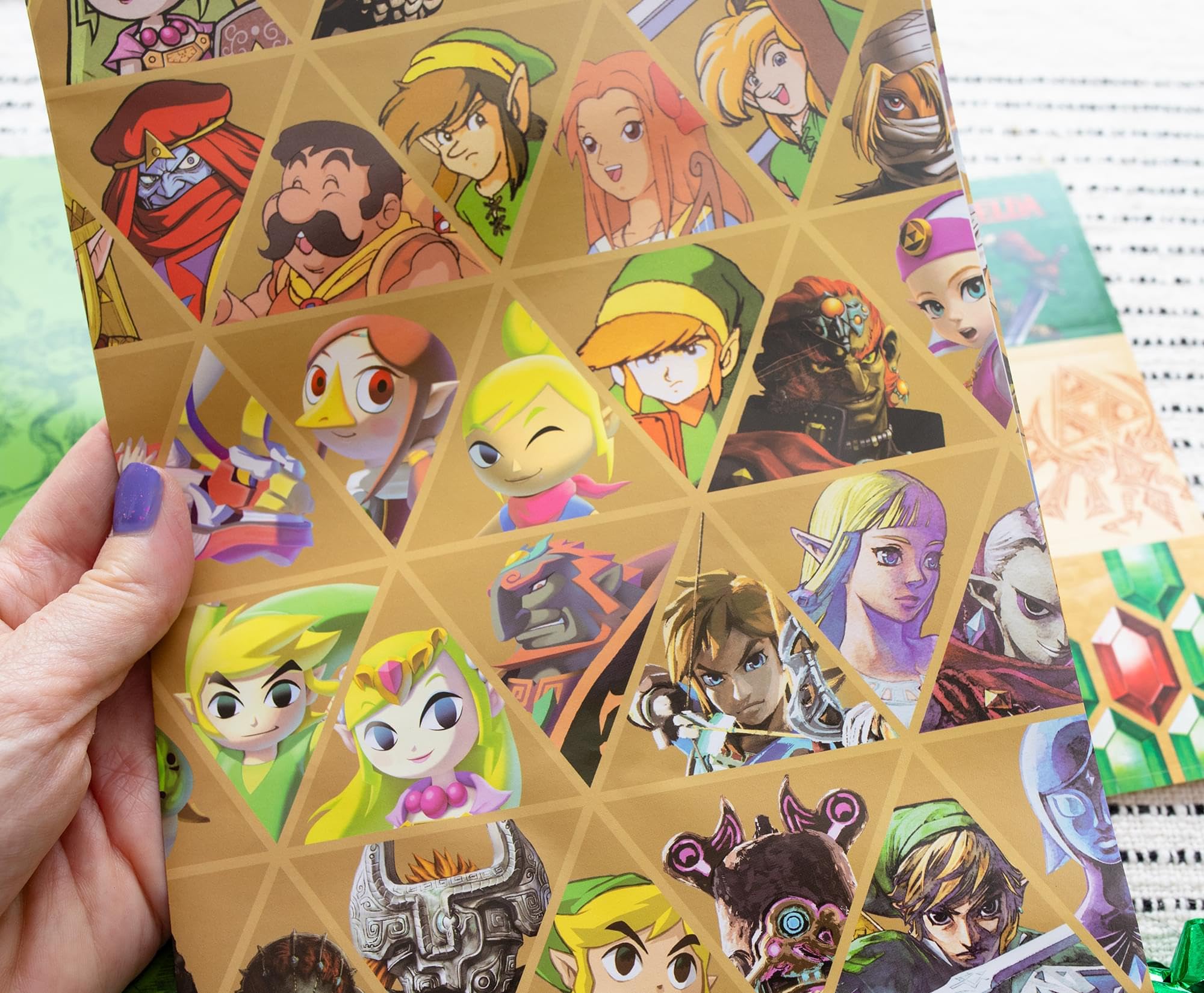 Foto 7 pulgar | Kit De Papel De Regalo Nintendo The Legend Of Zelda, 9 Piezas - Venta Internacional.