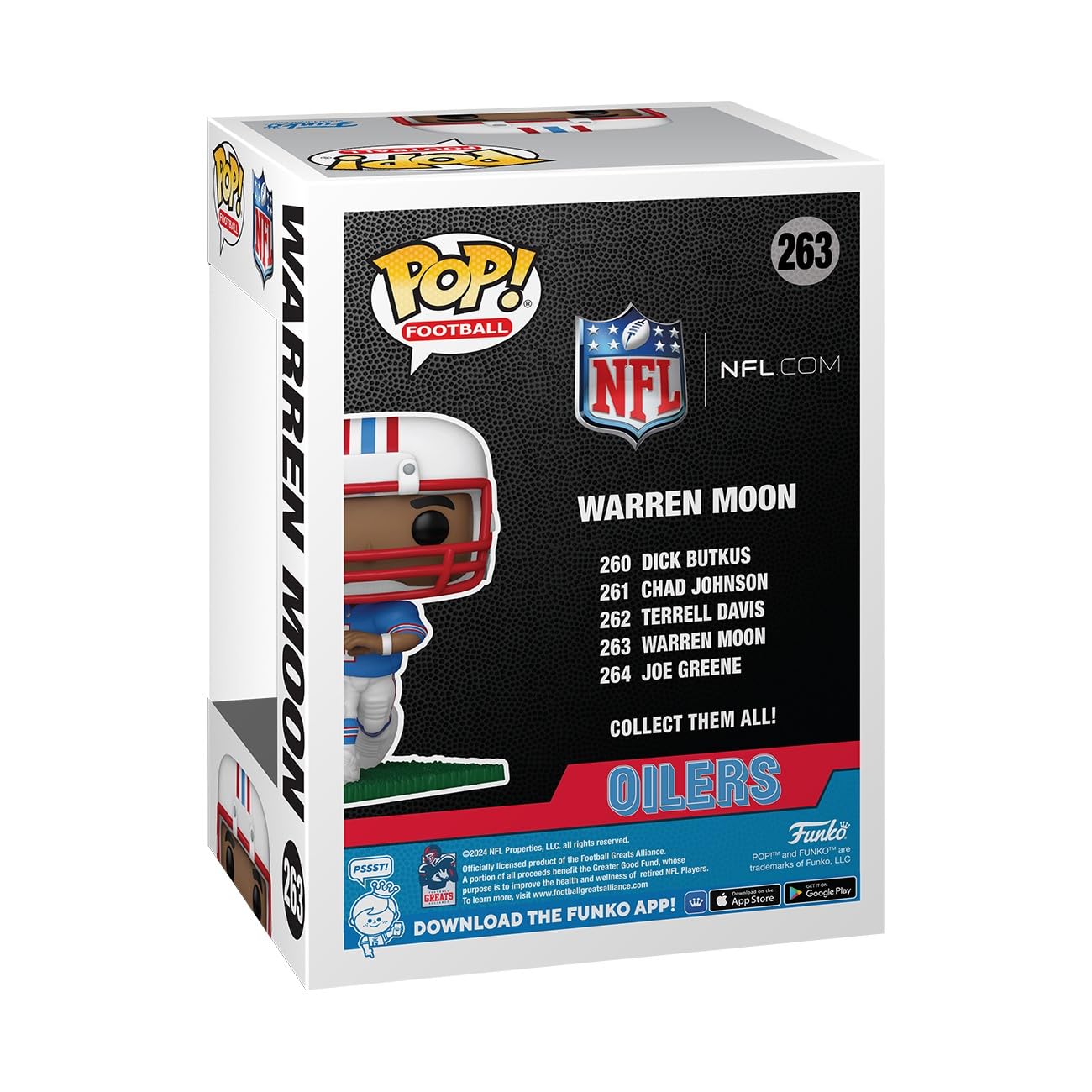 Foto 3 | Figura De Vinilo Funko Pop! Warren Moon De Los Nfl Oilers, 10,7 Cm De Altura - Venta Internacional.