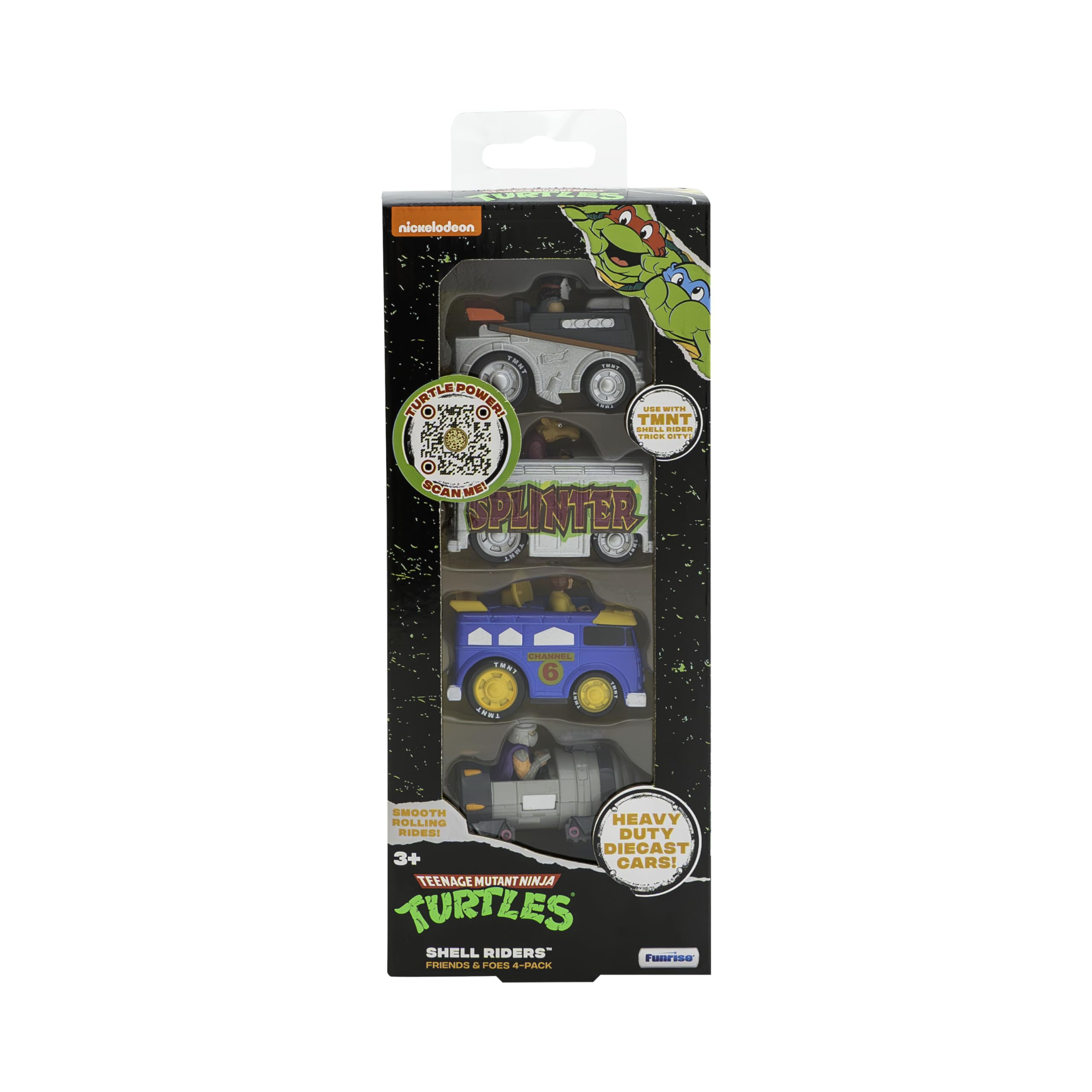 Foto 2 pulgar | Set Diecast Shell Riders De Teenage Mutant Ninja Turtles 1:64 - Venta Internacional.