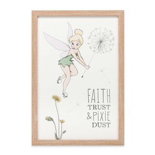 Foto 1 | Decoración De Pared De Peter Pan Tinker Bell De Disney Con Marco De Madera - Venta Internacional.