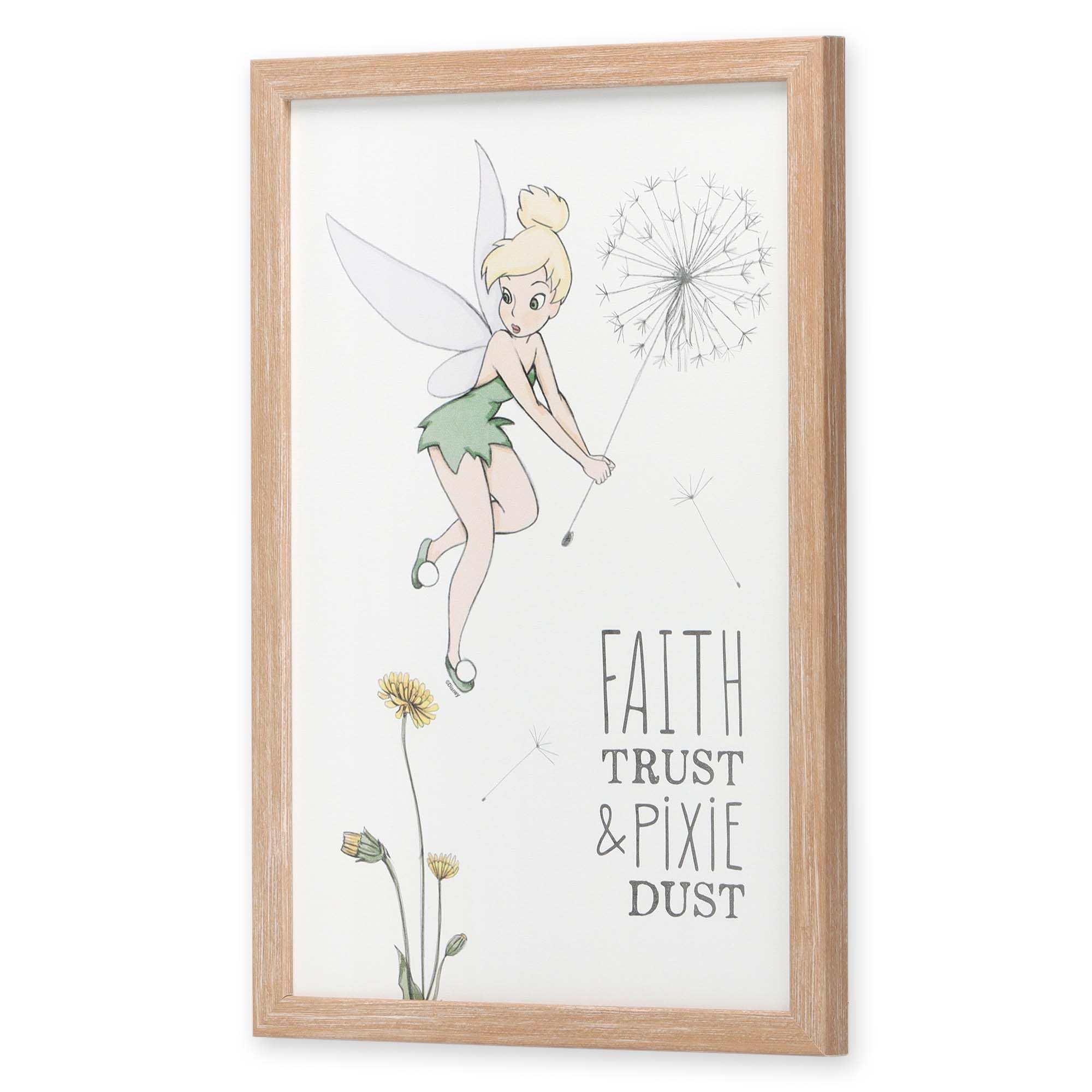Foto 2 | Decoración De Pared De Peter Pan Tinker Bell De Disney Con Marco De Madera - Venta Internacional.