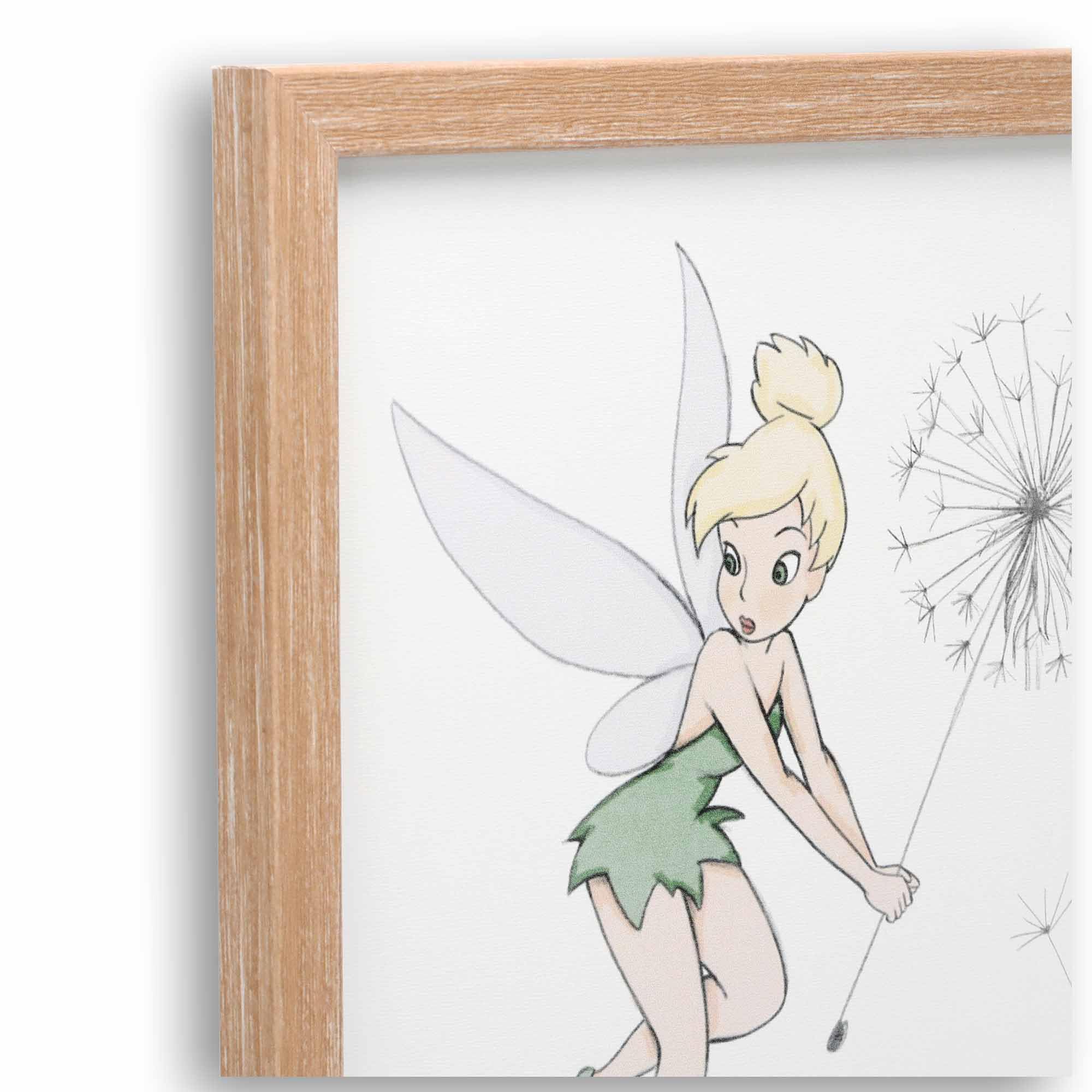 Foto 5 pulgar | Decoración De Pared De Peter Pan Tinker Bell De Disney Con Marco De Madera - Venta Internacional.