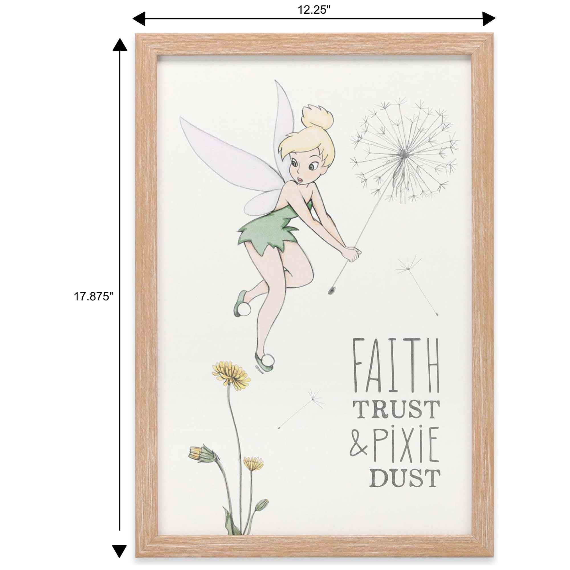 Foto 6 | Decoración De Pared De Peter Pan Tinker Bell De Disney Con Marco De Madera - Venta Internacional.